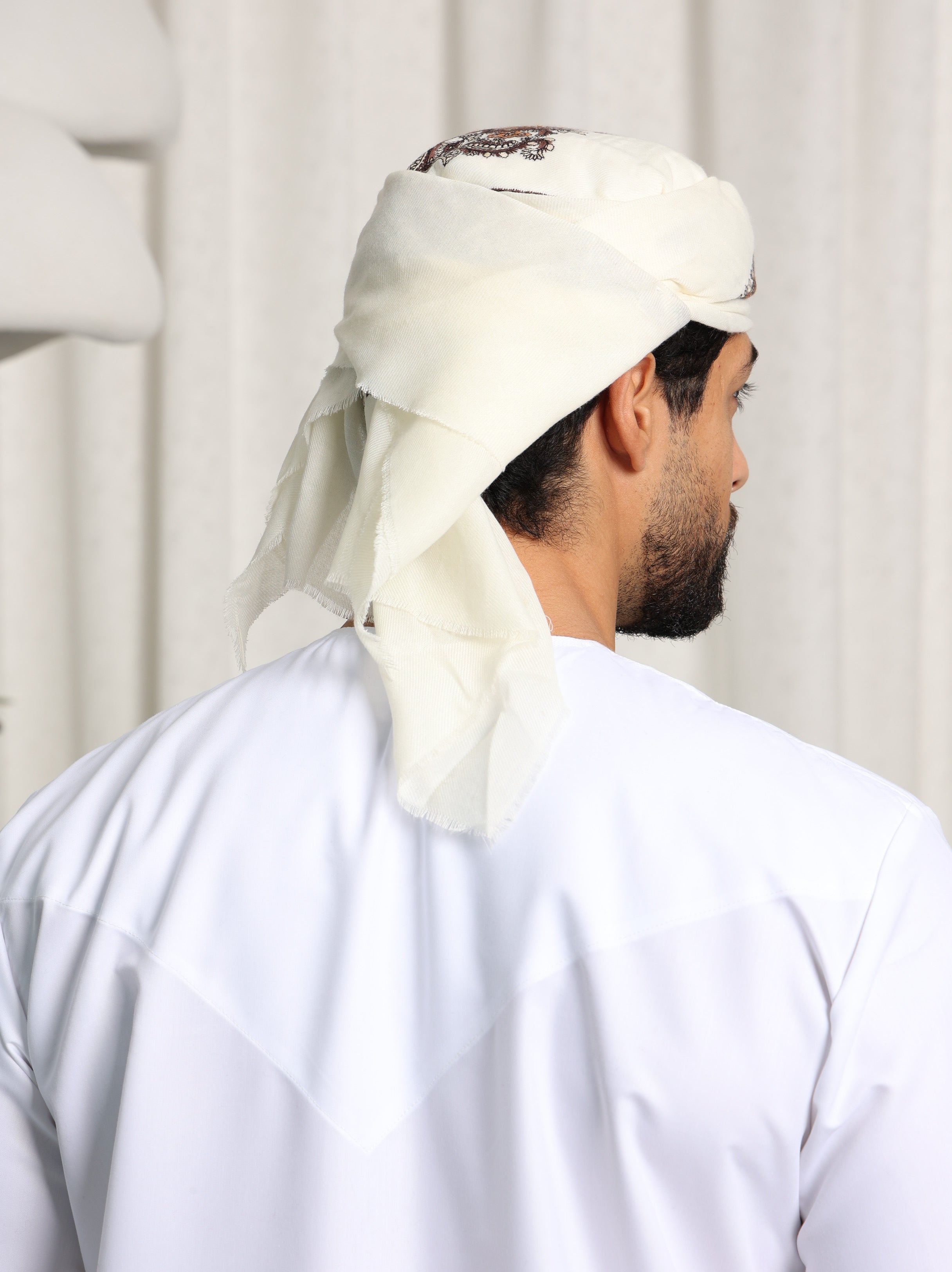 Mens Cream Ready Made Yemeni Shemagh