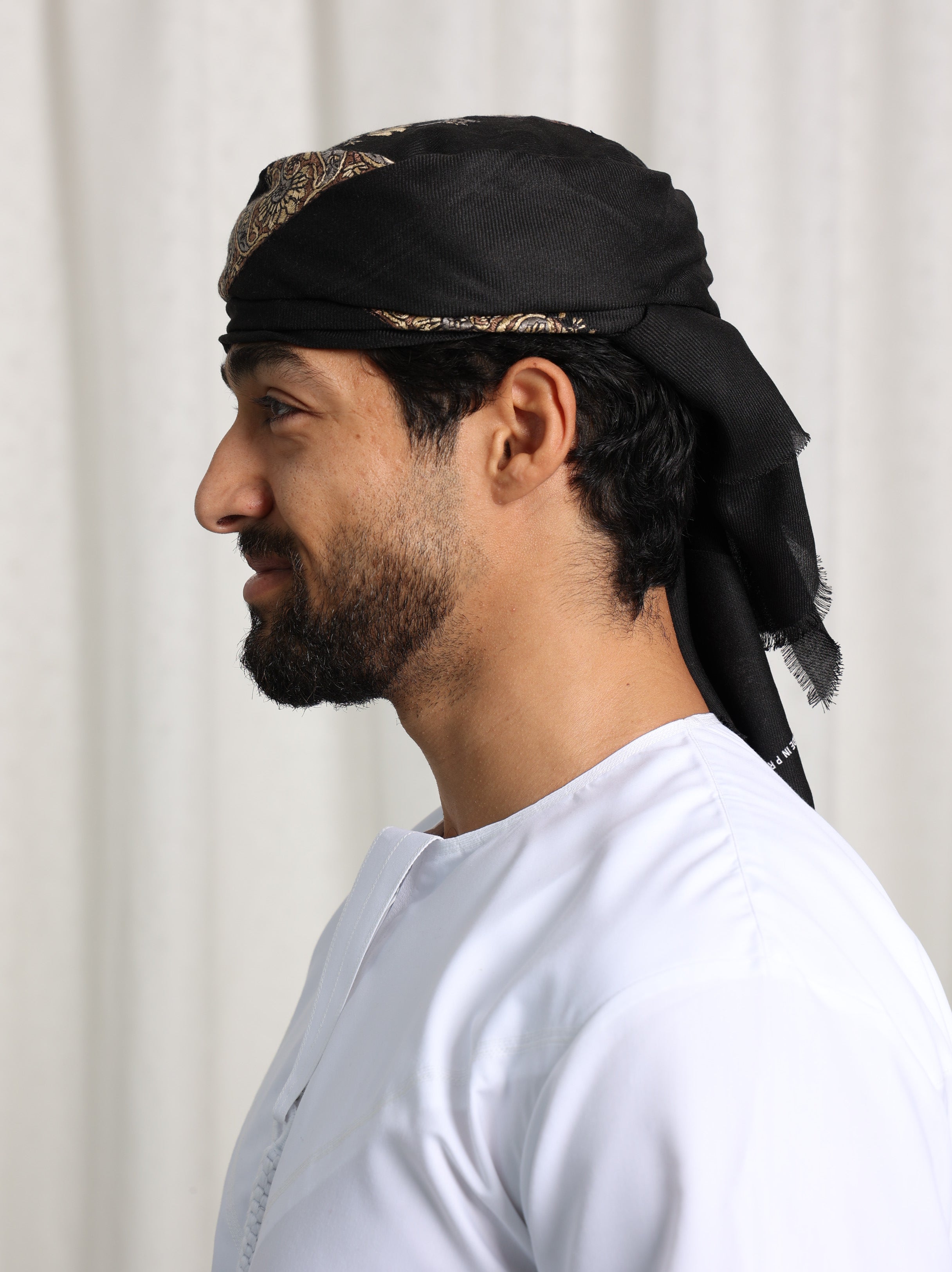 Mens Black Ready Made Yemeni Shemagh