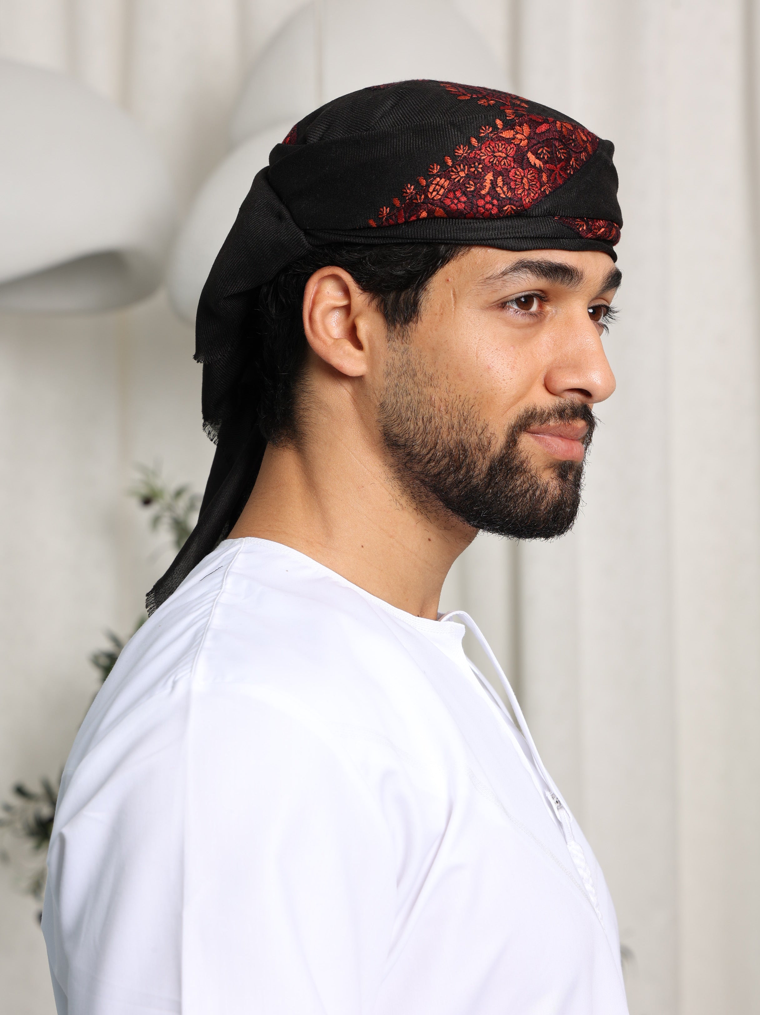 Mens Black Ready Made Yemeni Shemagh
