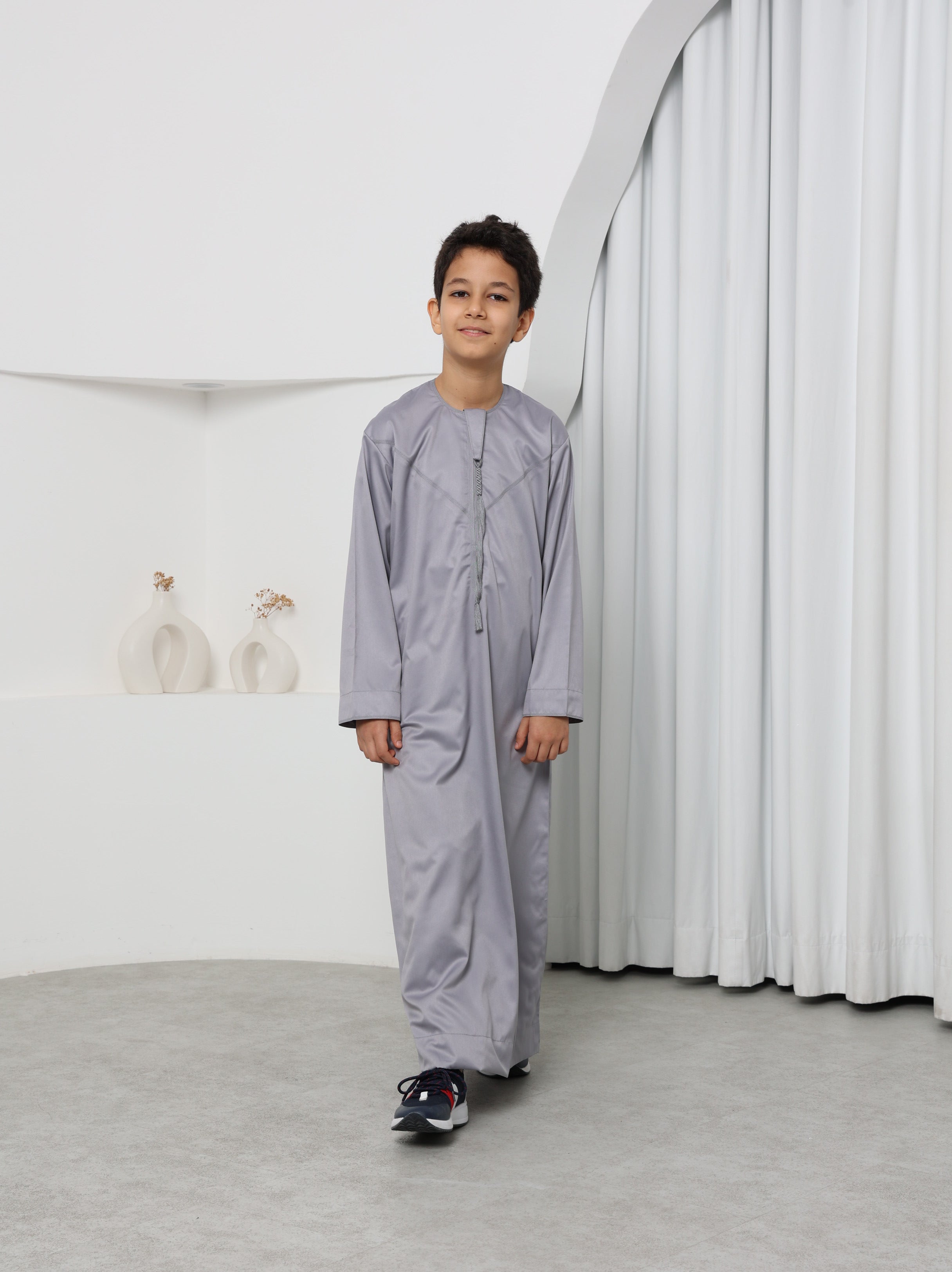 Boys Steel Grey Emirati Thobe