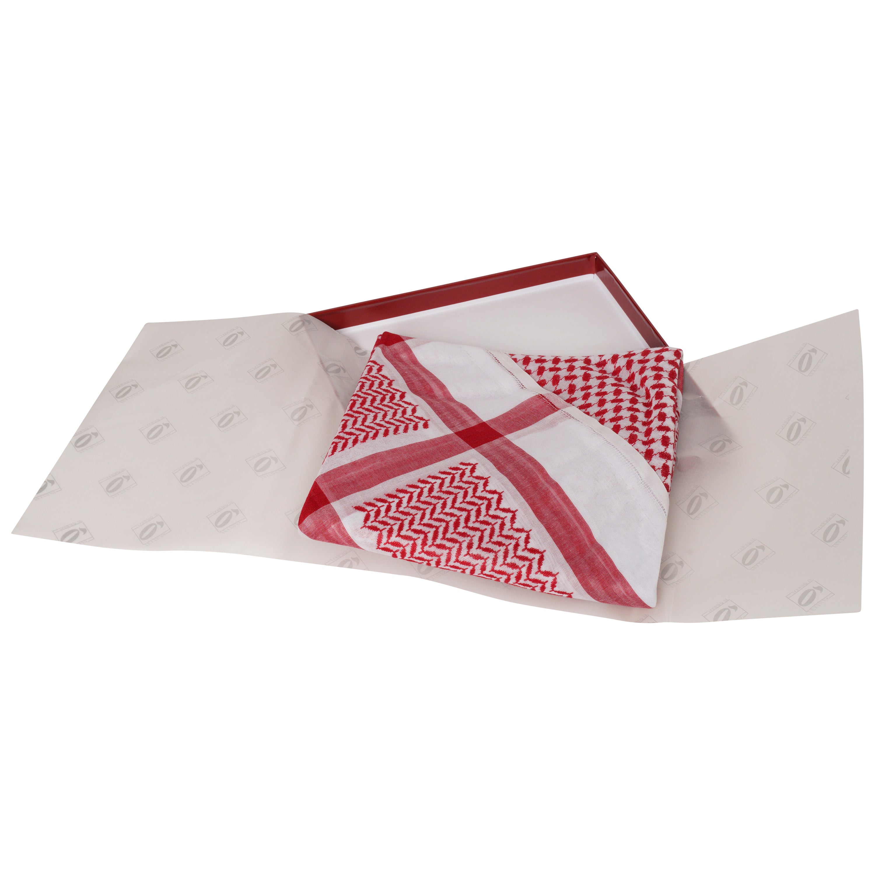 Premium Red & White Boxed Shemagh