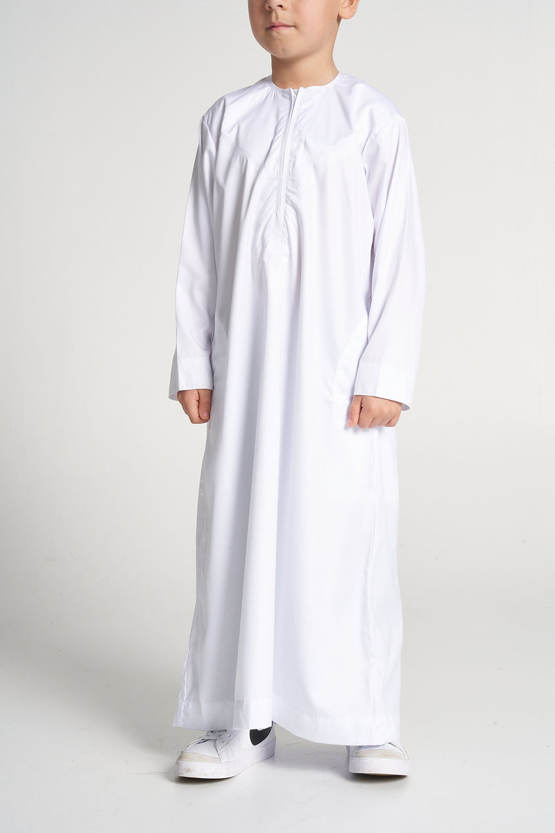 Kids White Emirati Thobe