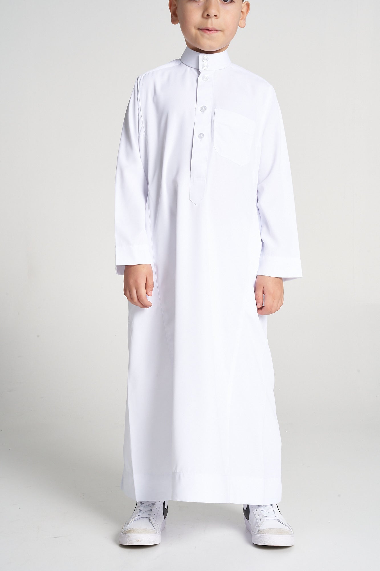 Boys White Collar Thobe