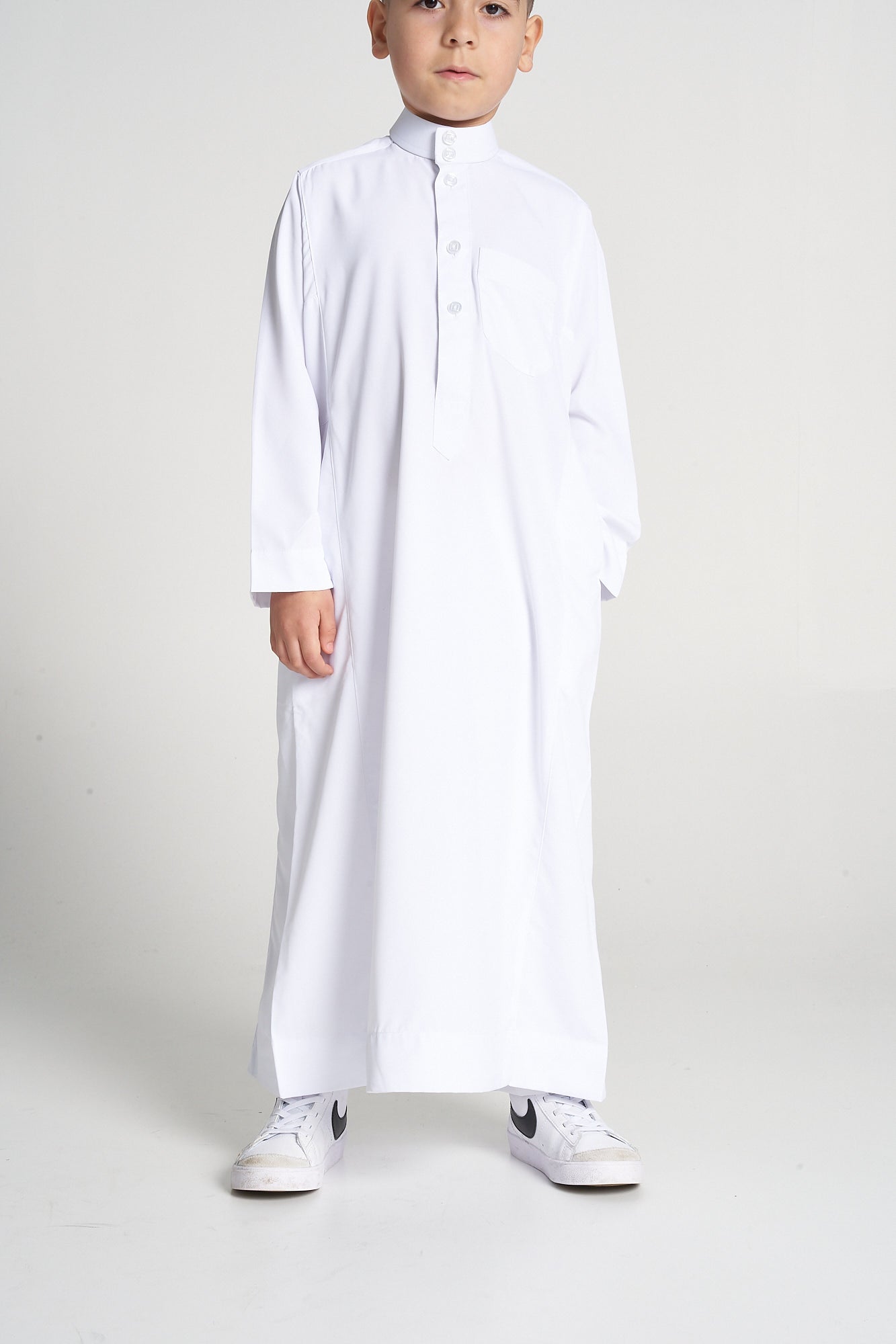 Boys White Collar Thobe