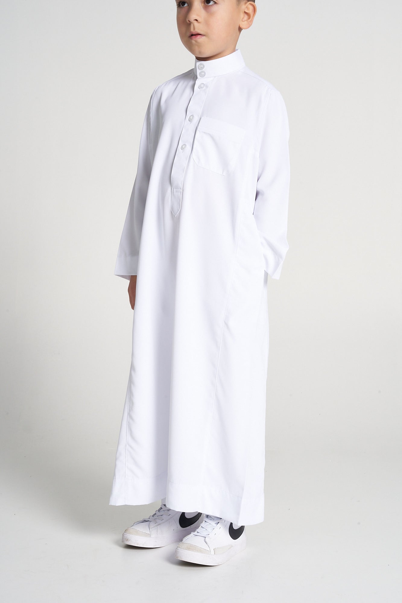 Boys White Collar Thobe