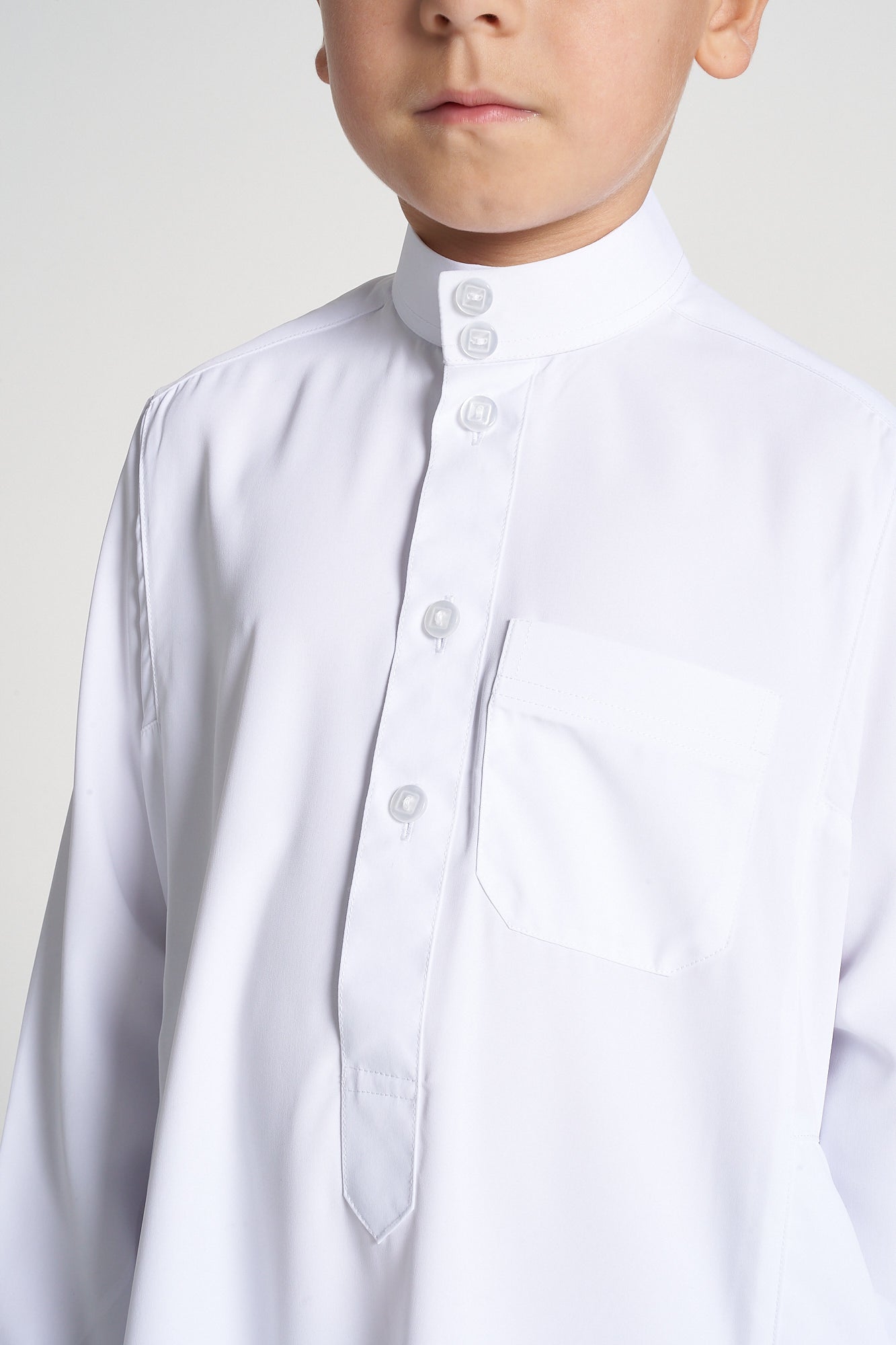 Boys White Collar Thobe