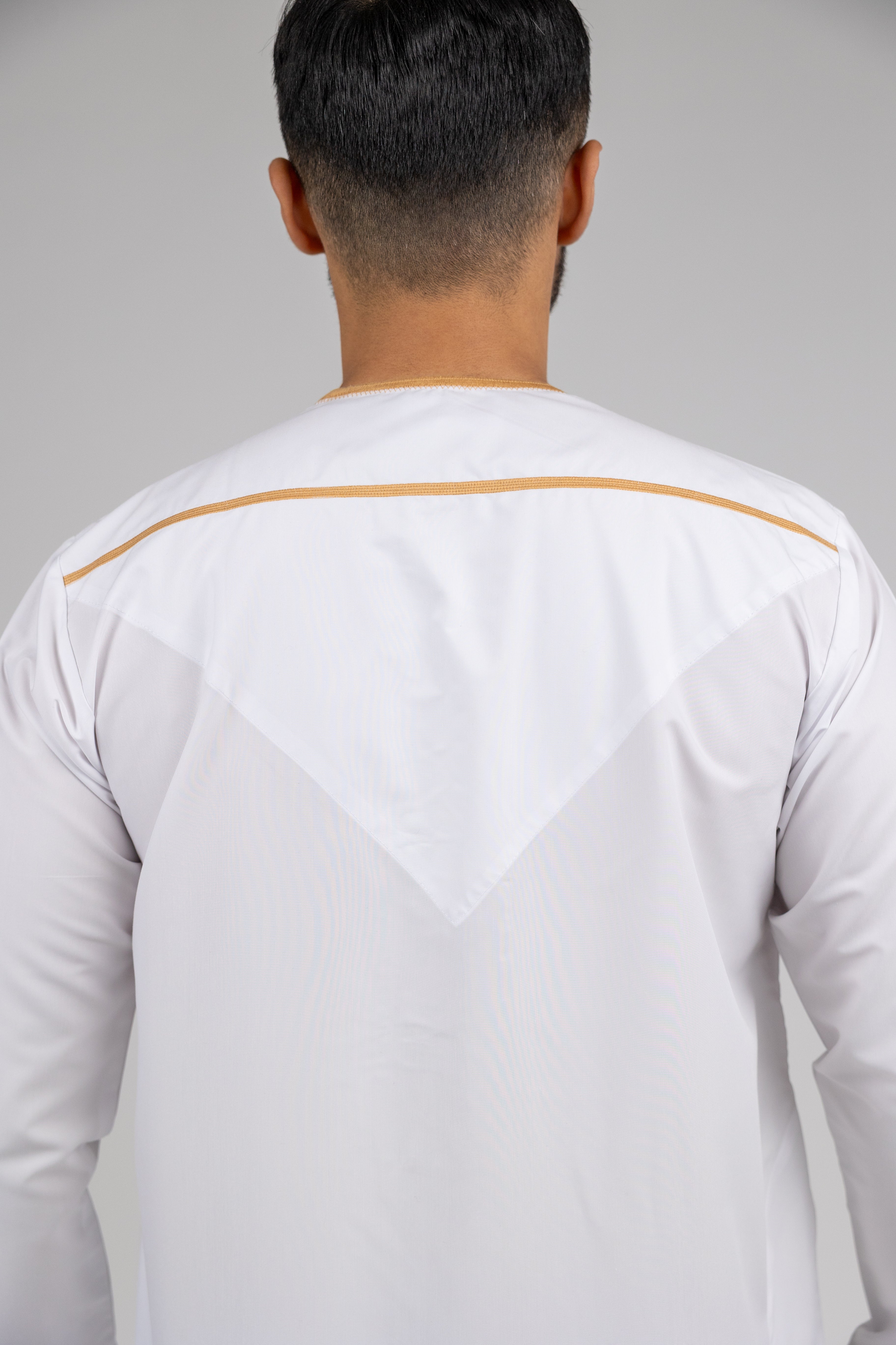 White & Gold Omani Thobe