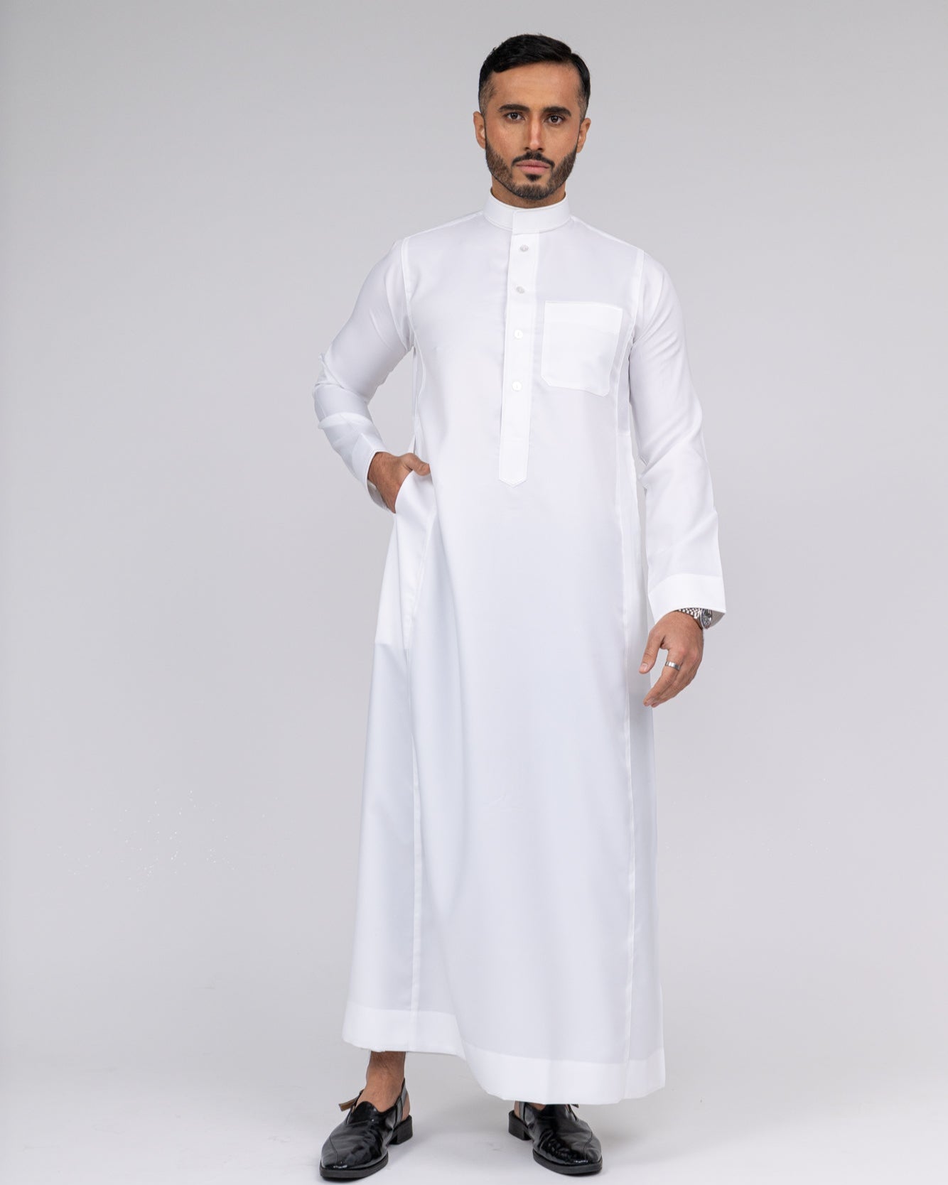 Cream Al Aseel Embroidered Thobe