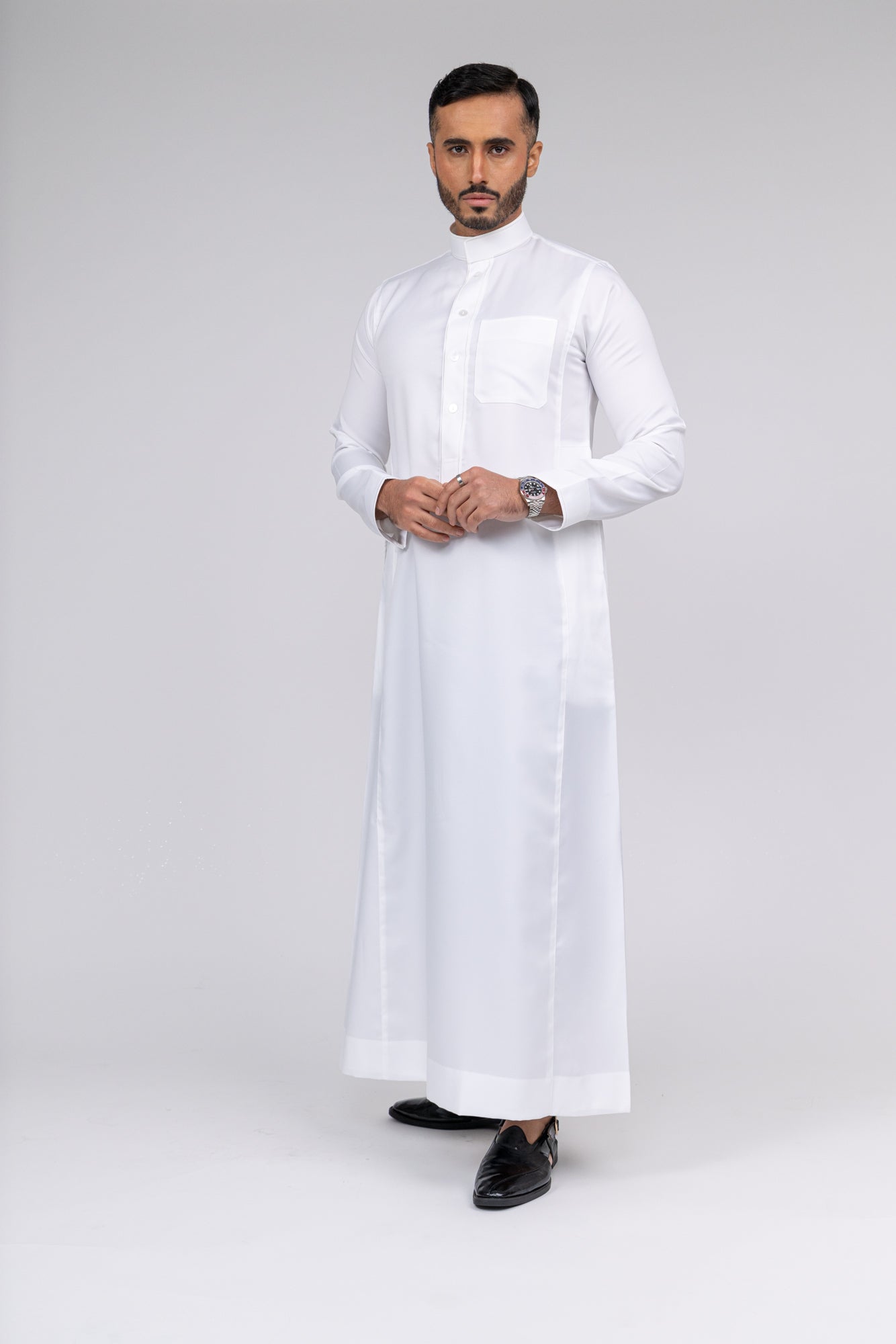 Cream Al Aseel Embroidered Thobe