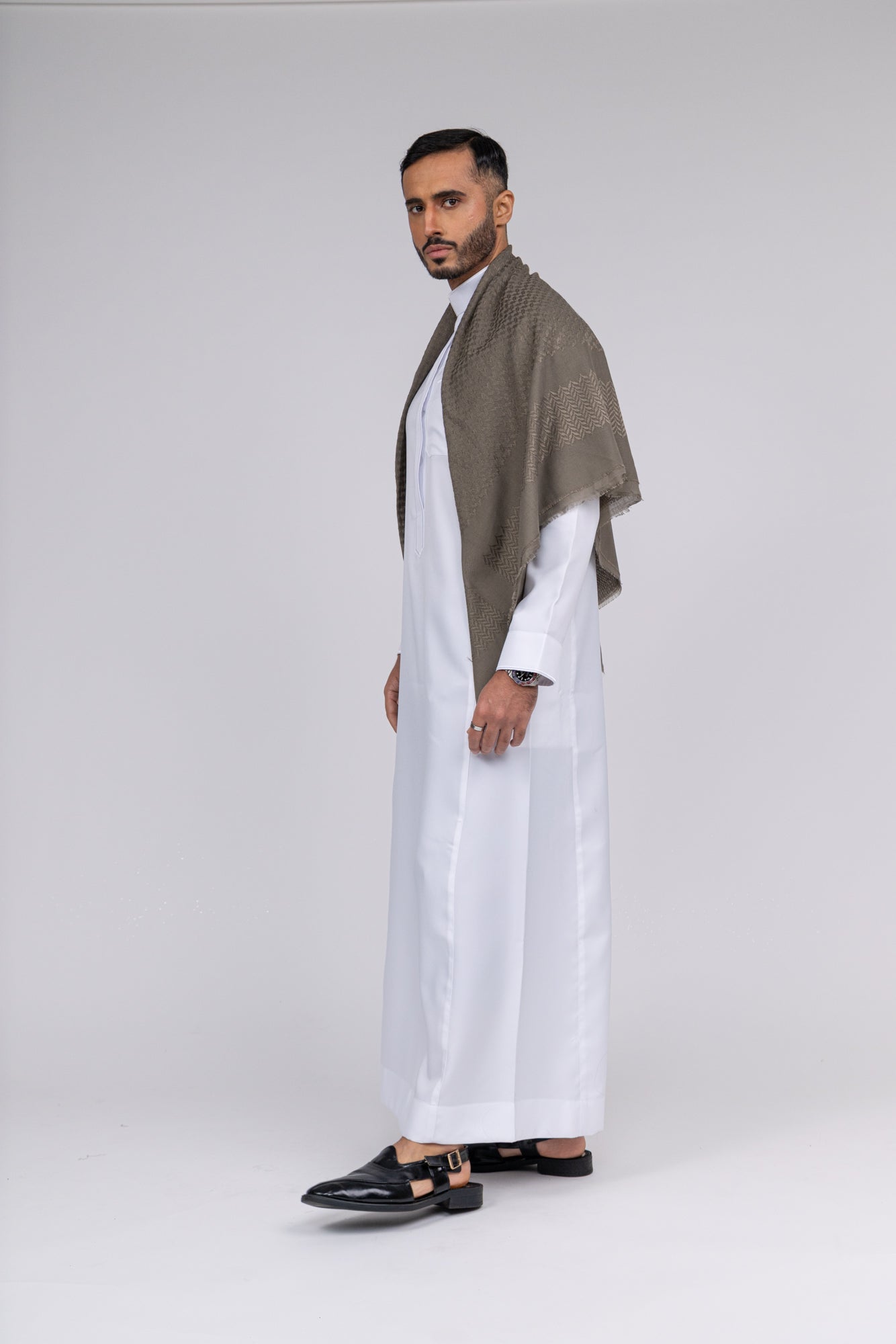Olive Khaki Arab Shemagh Headscarf