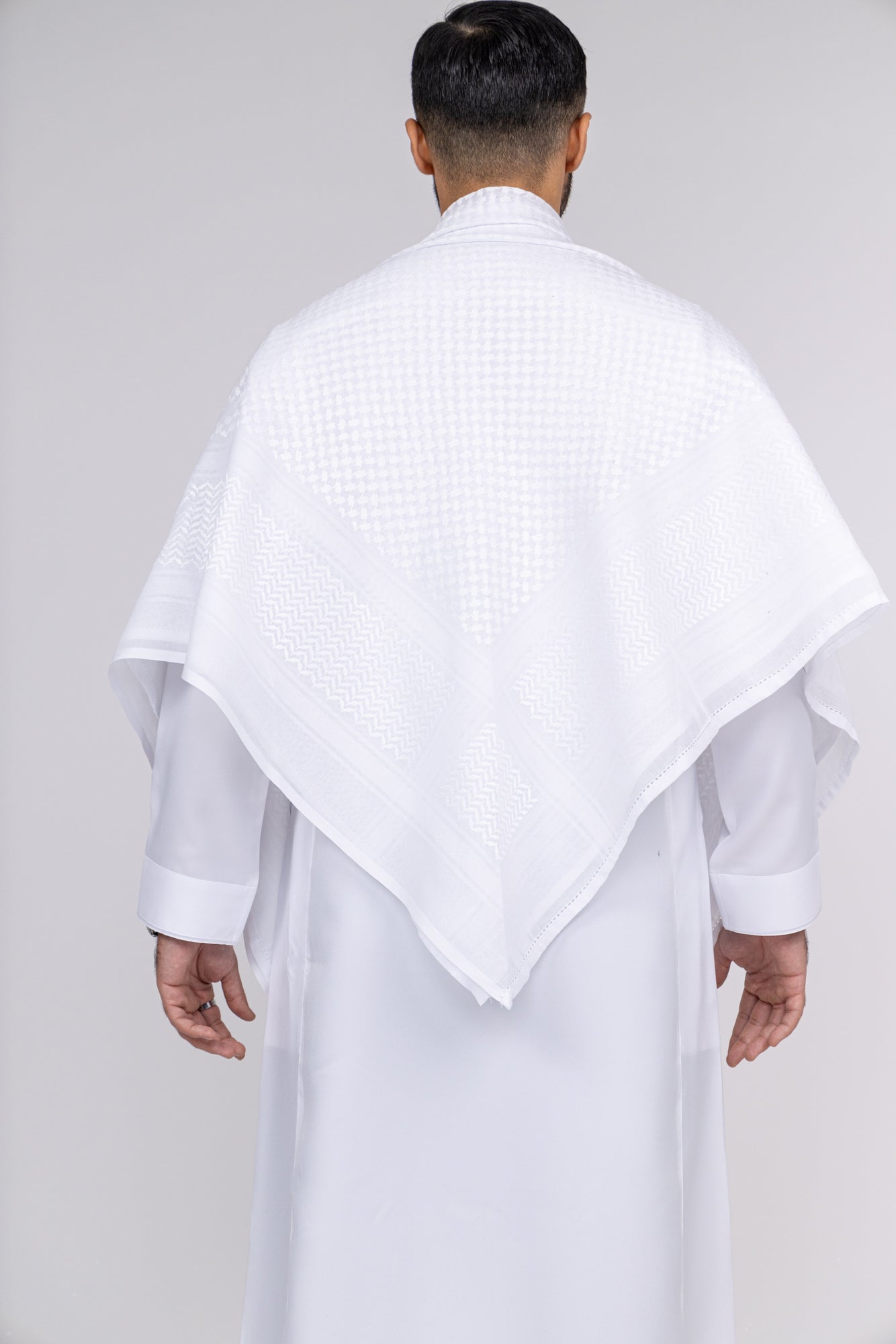 White Arab Shemagh Headscarf 100% Cotton