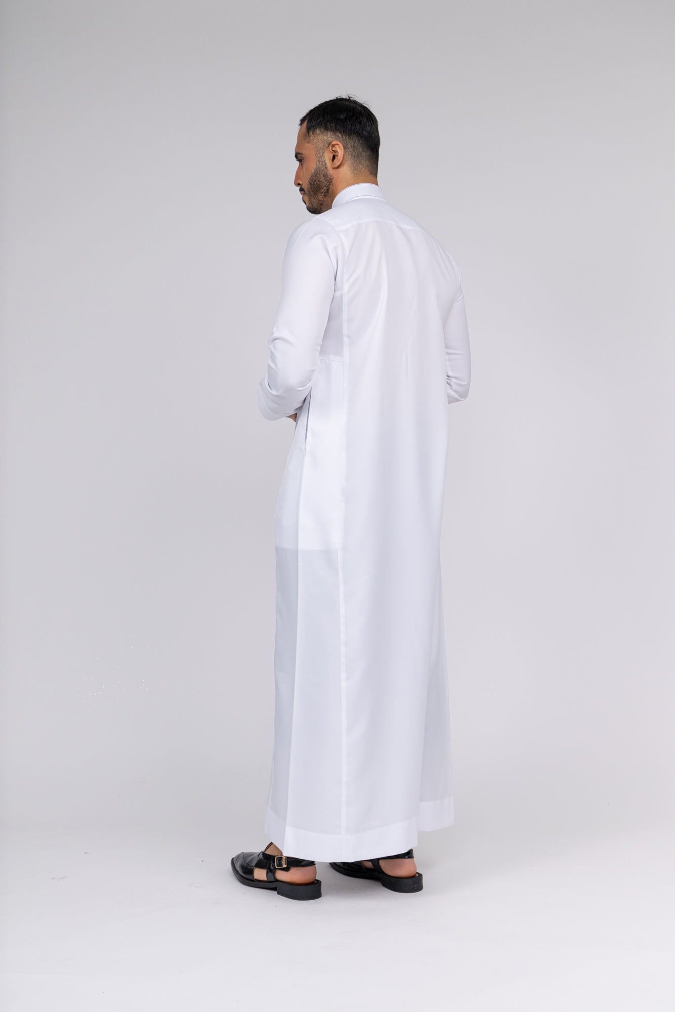 White Al-Aseel Embroidered Thobe