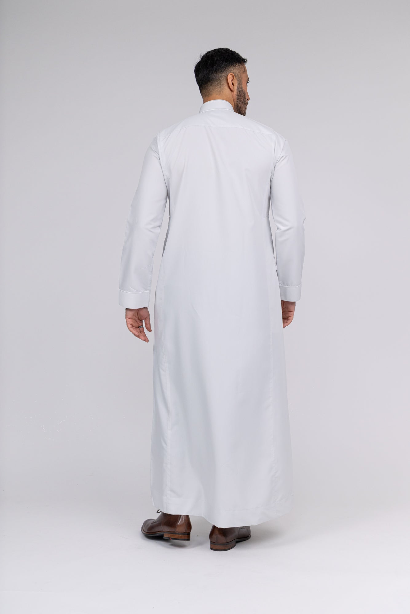 Ivory Al-Aseel Embroidered Thobe