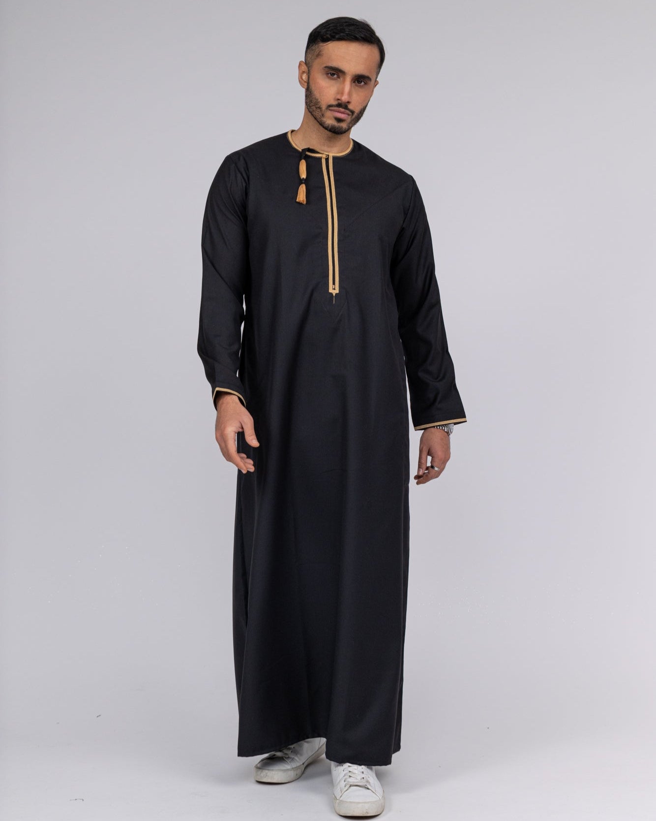 Black & Gold Omani Thobe