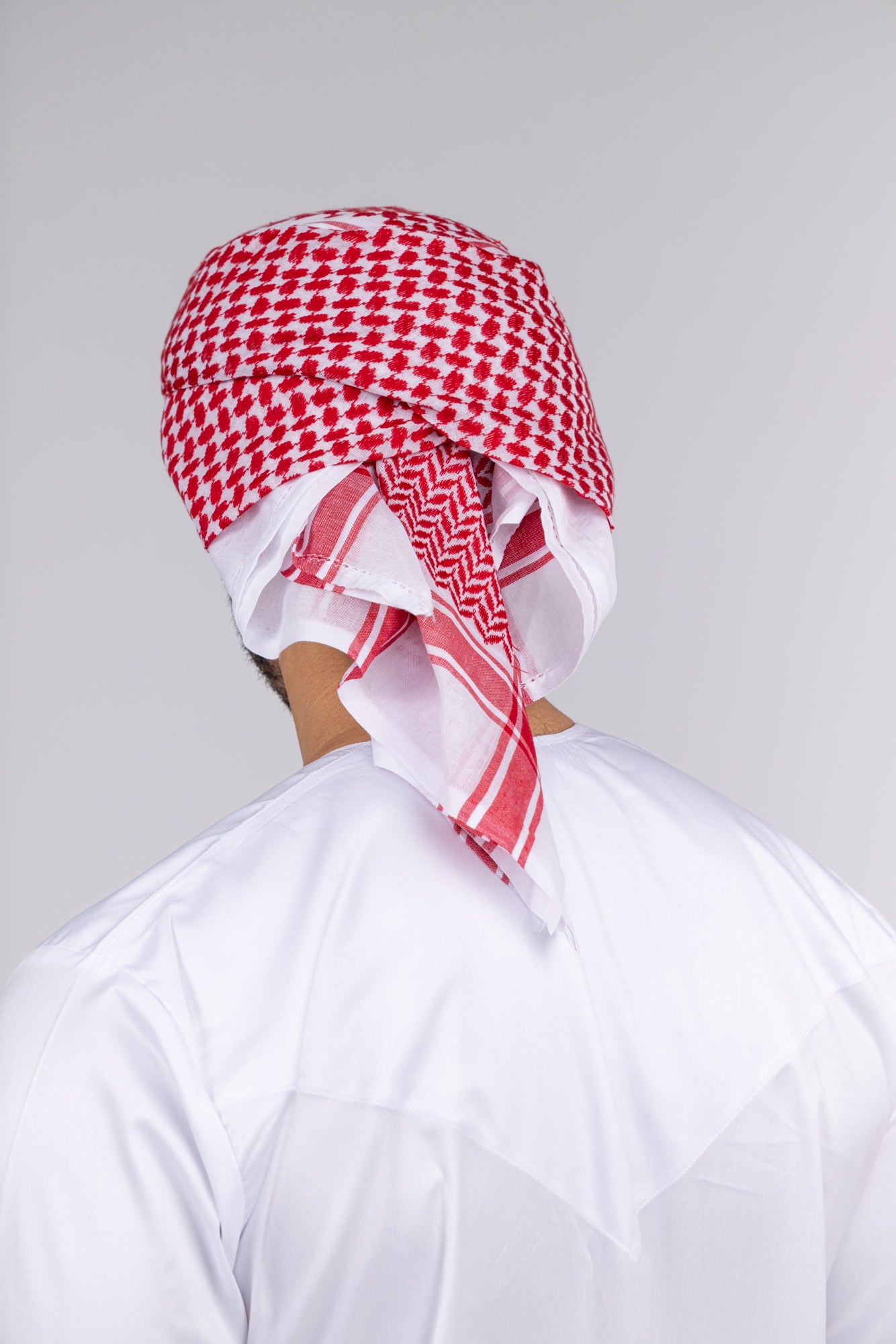 Mens Ready Made Red Arab Hat Shemagh