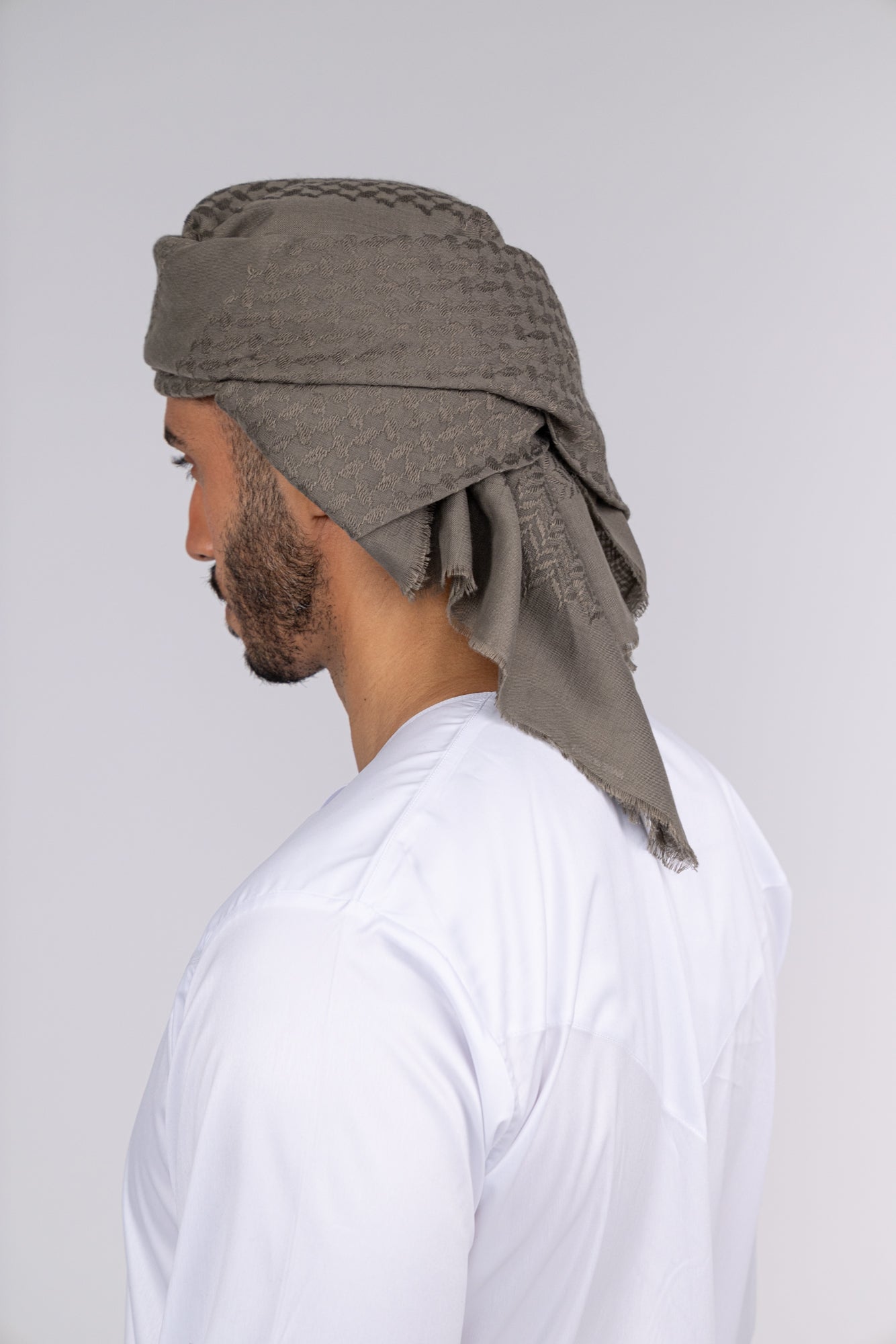 Mens Ready Made Khaki Arab Hat Shemagh