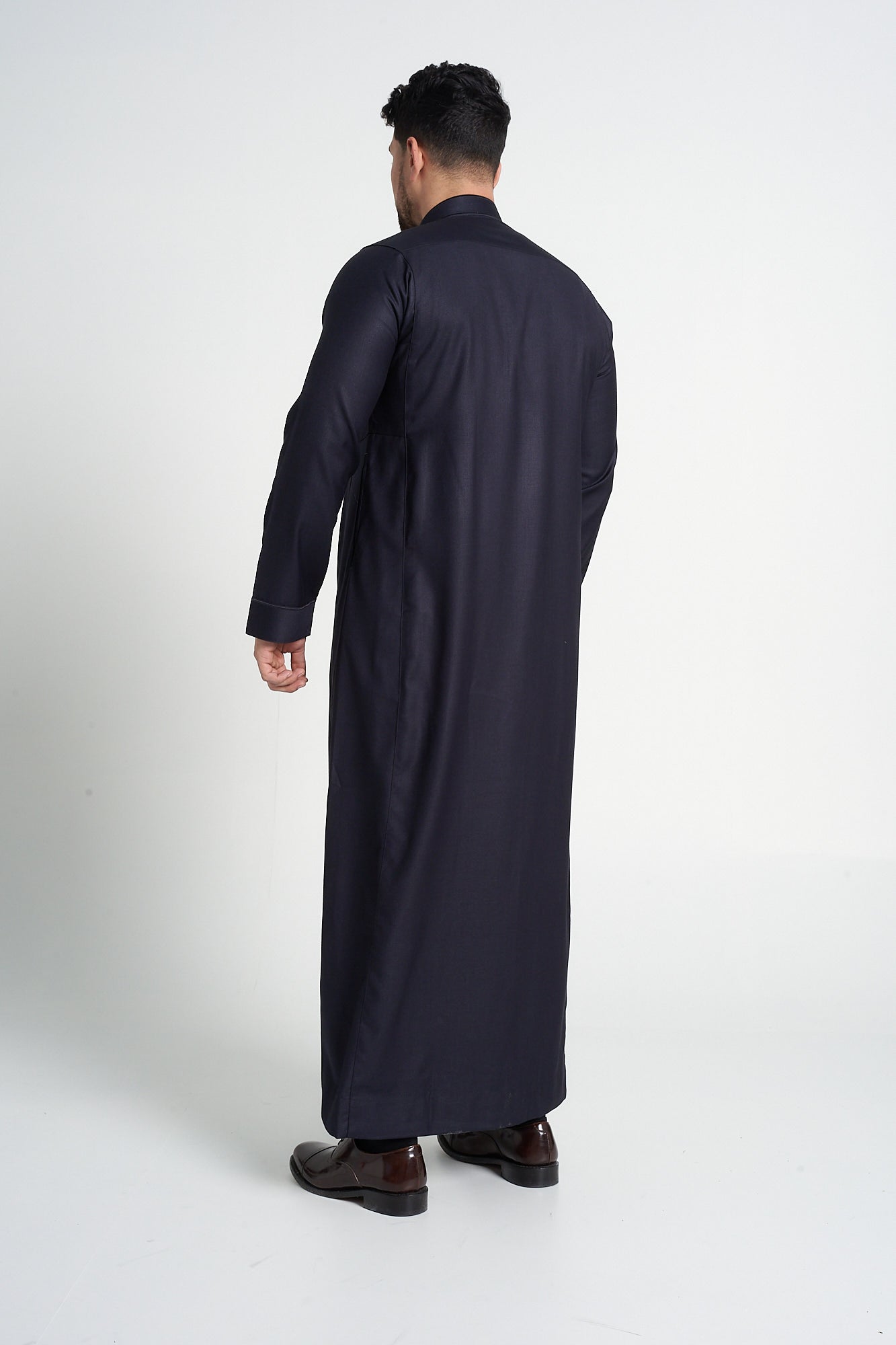 Charcoal Al-Aseel Embroidered Thobe