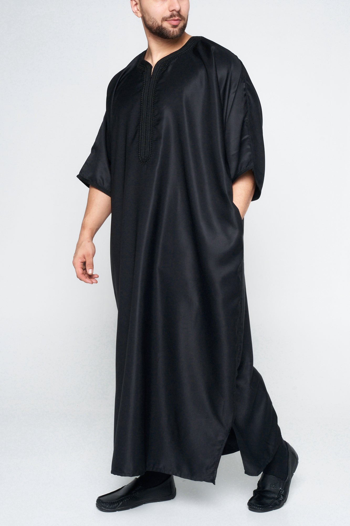 Black Moroccan Thobe
