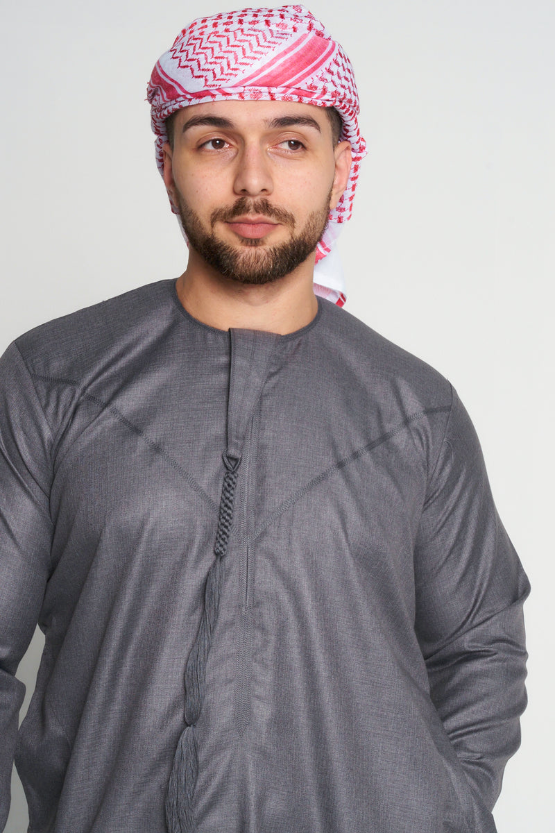 Mens Ready Made Red Arab Hat Shemagh