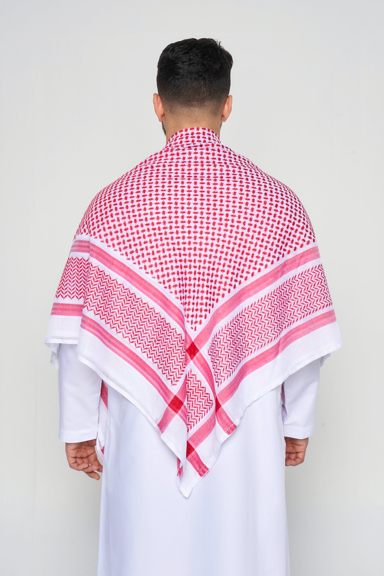 Premium Red & White Boxed Shemagh