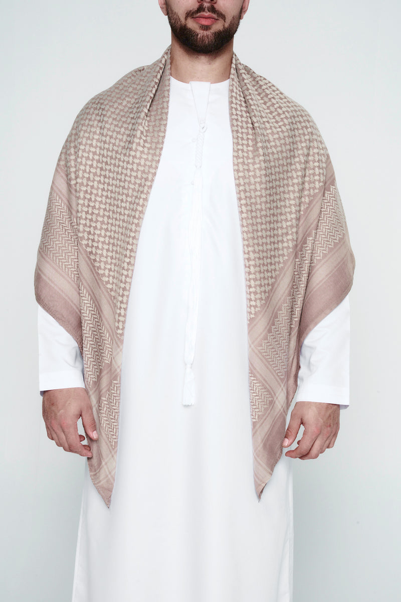 Desert Beige Arab Shemagh Headscarf