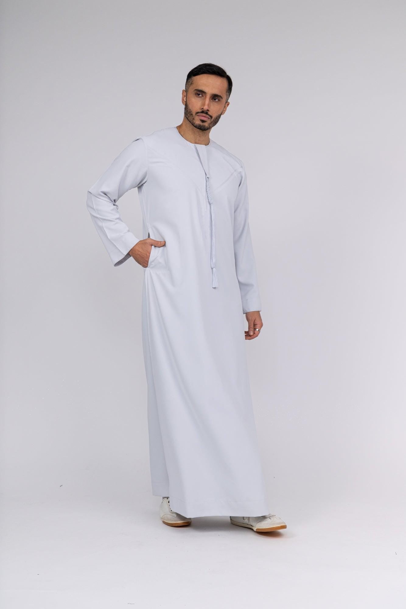 Classic Stone Grey Emirati Thobe