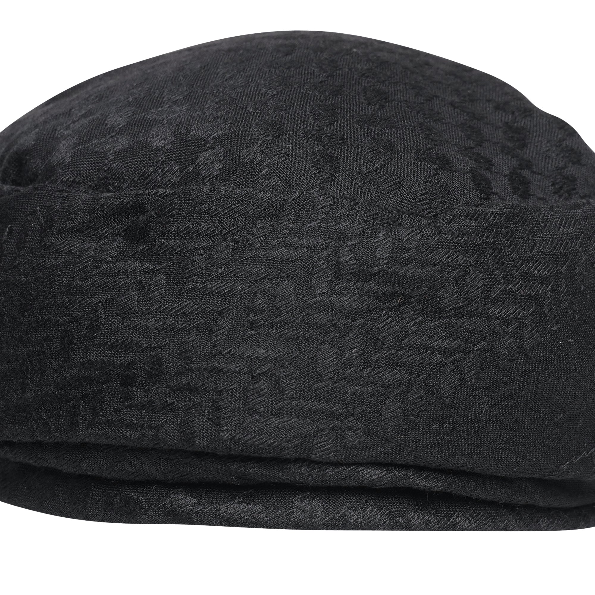 Mens Ready Made Black Arab Shemagh Hat