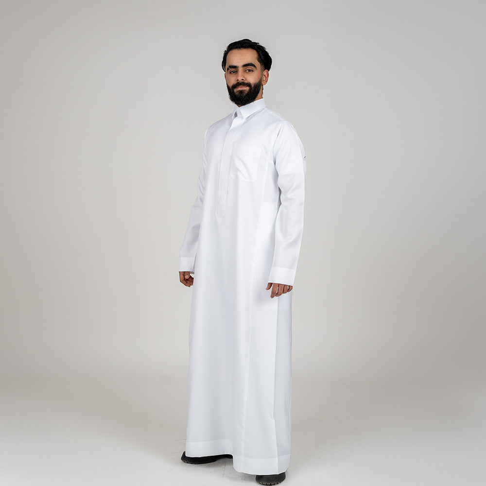 White Al Aseel Qatari Thobe