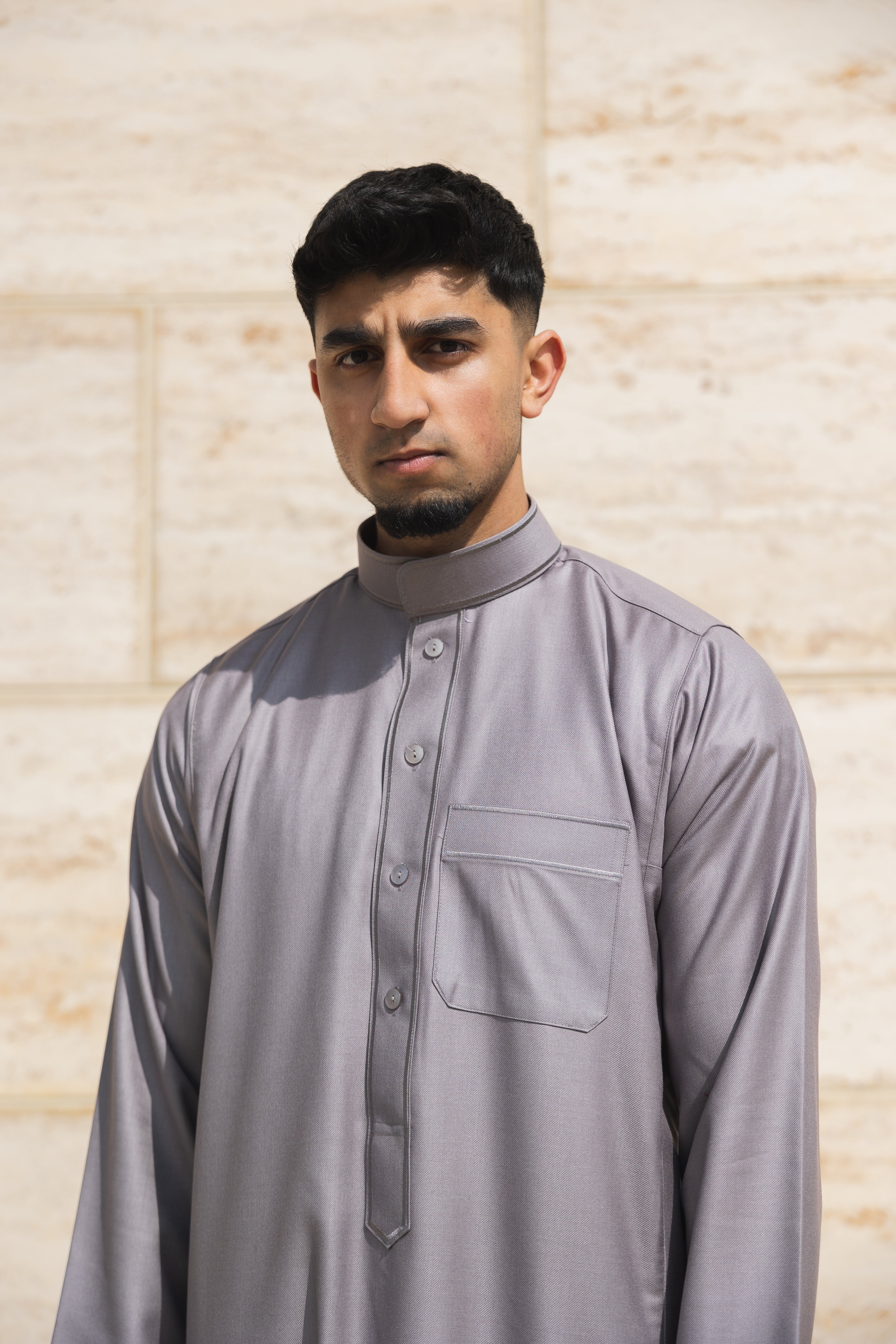 Beige Al-Aseel Embroidered Thobe