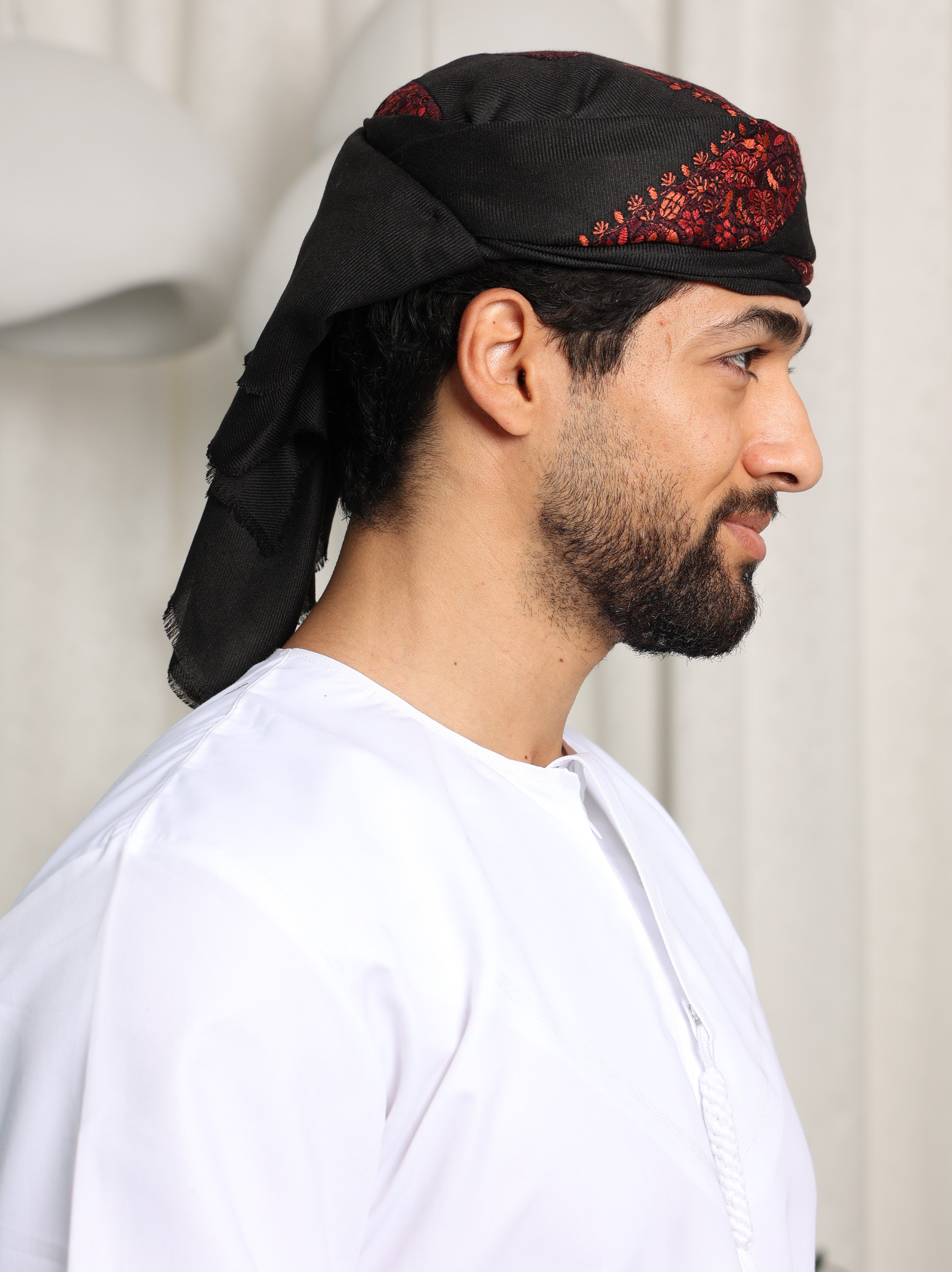Mens Black Ready Made Yemeni Shemagh