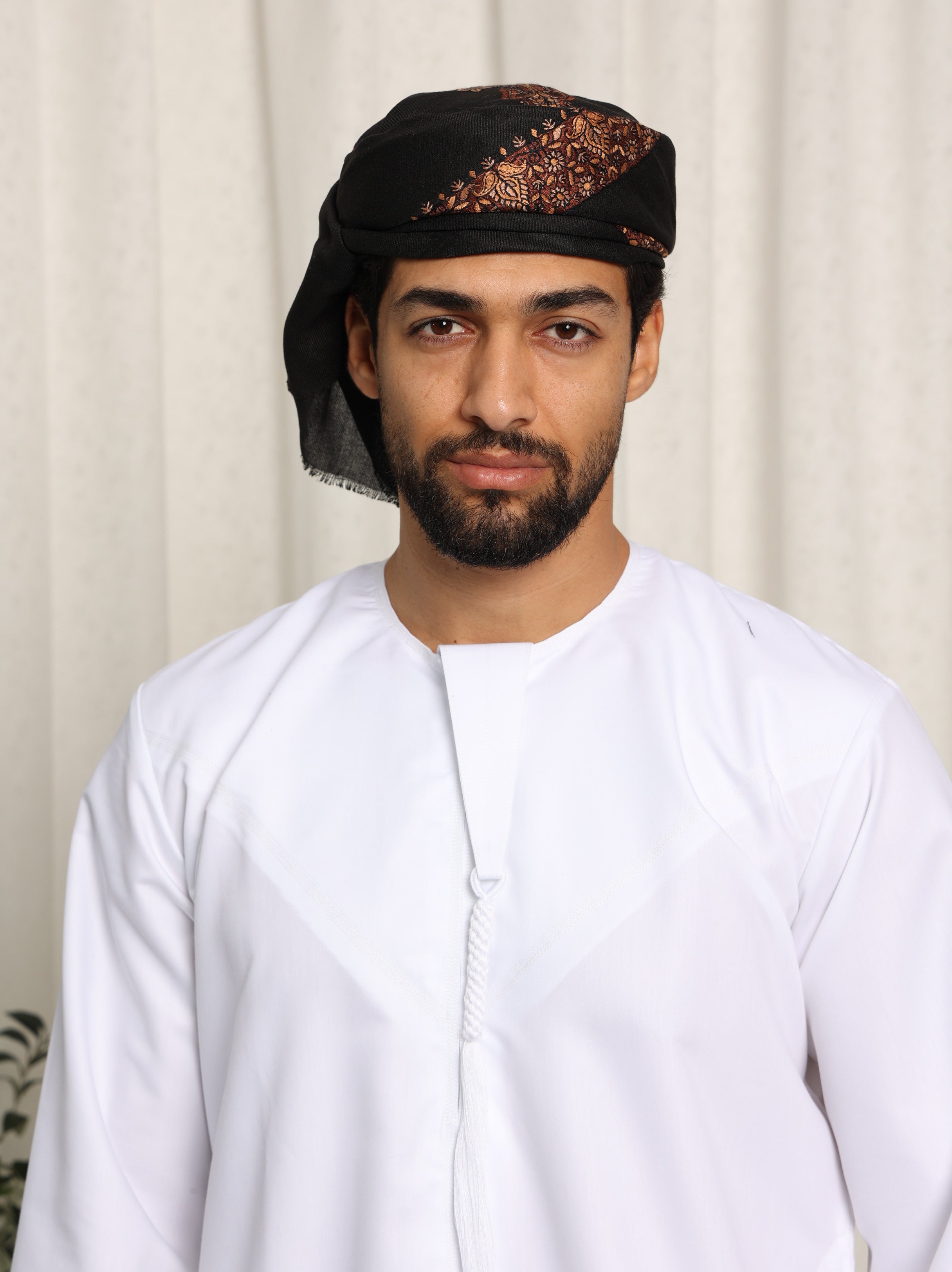 Mens Black Ready Made Yemeni Shemagh