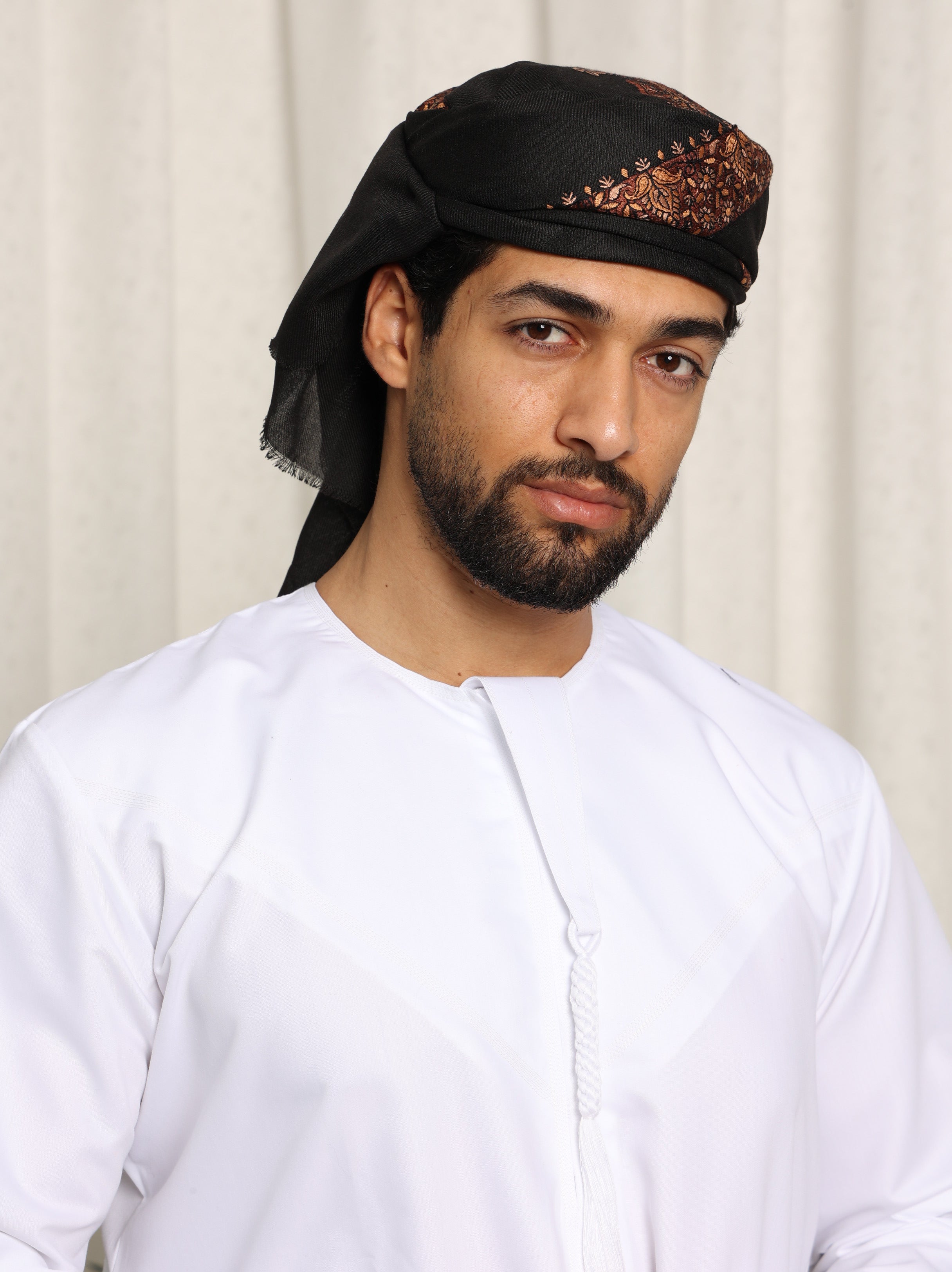 Mens Black Ready Made Yemeni Shemagh