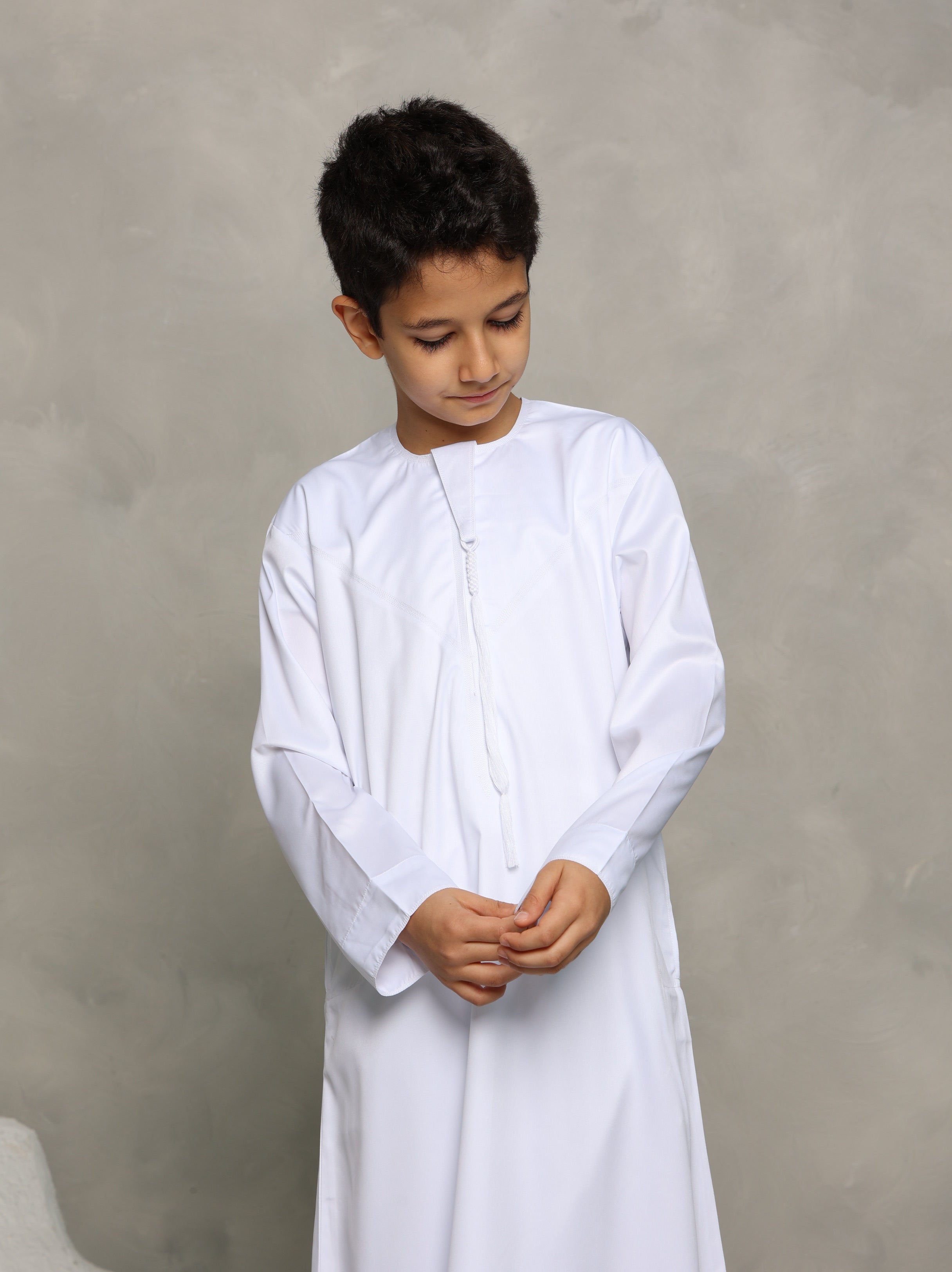 Kids White Emirati Thobe