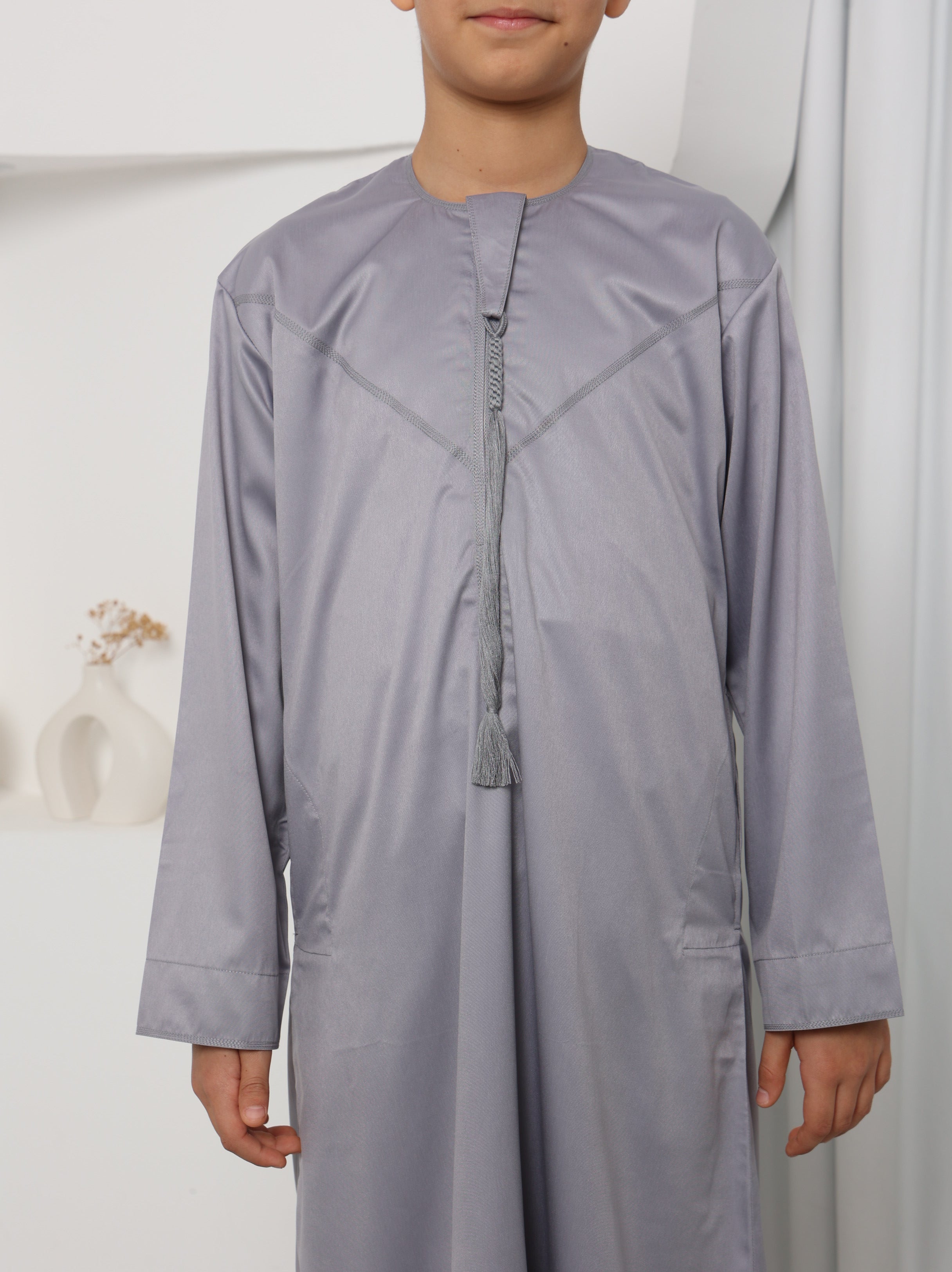 Boys Steel Grey Emirati Thobe