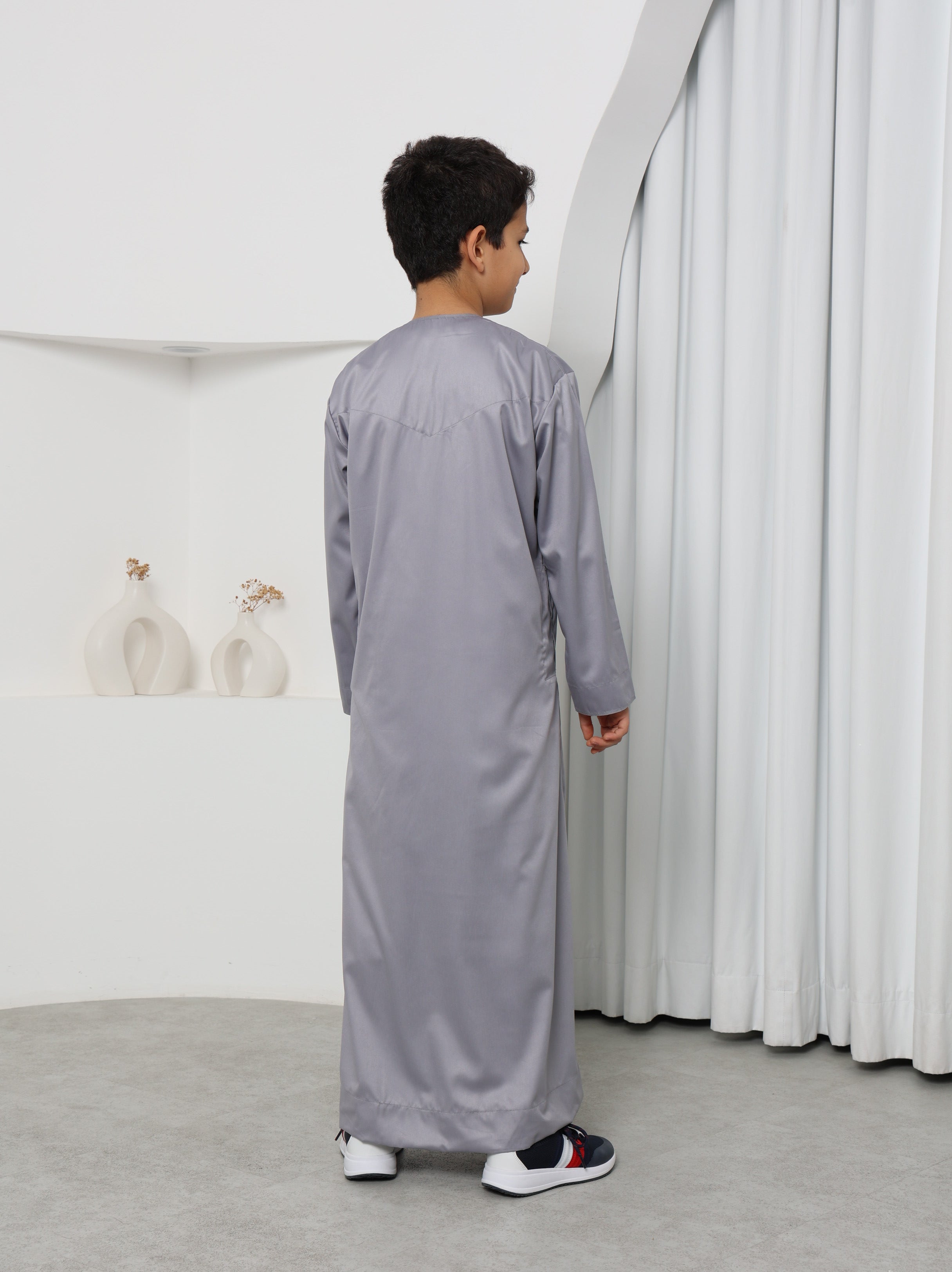 Boys Steel Grey Emirati Thobe