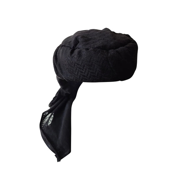 Mens Ready Made Black Arab Hat Shemagh