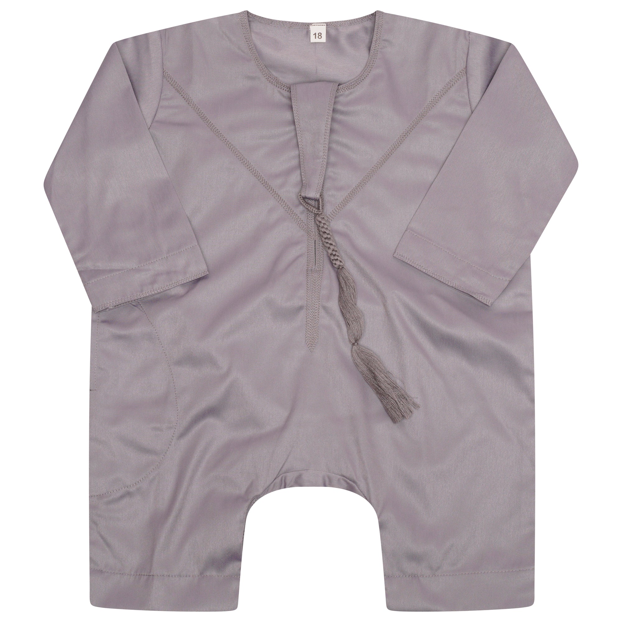 Steel Grey Baby Romper Thobe