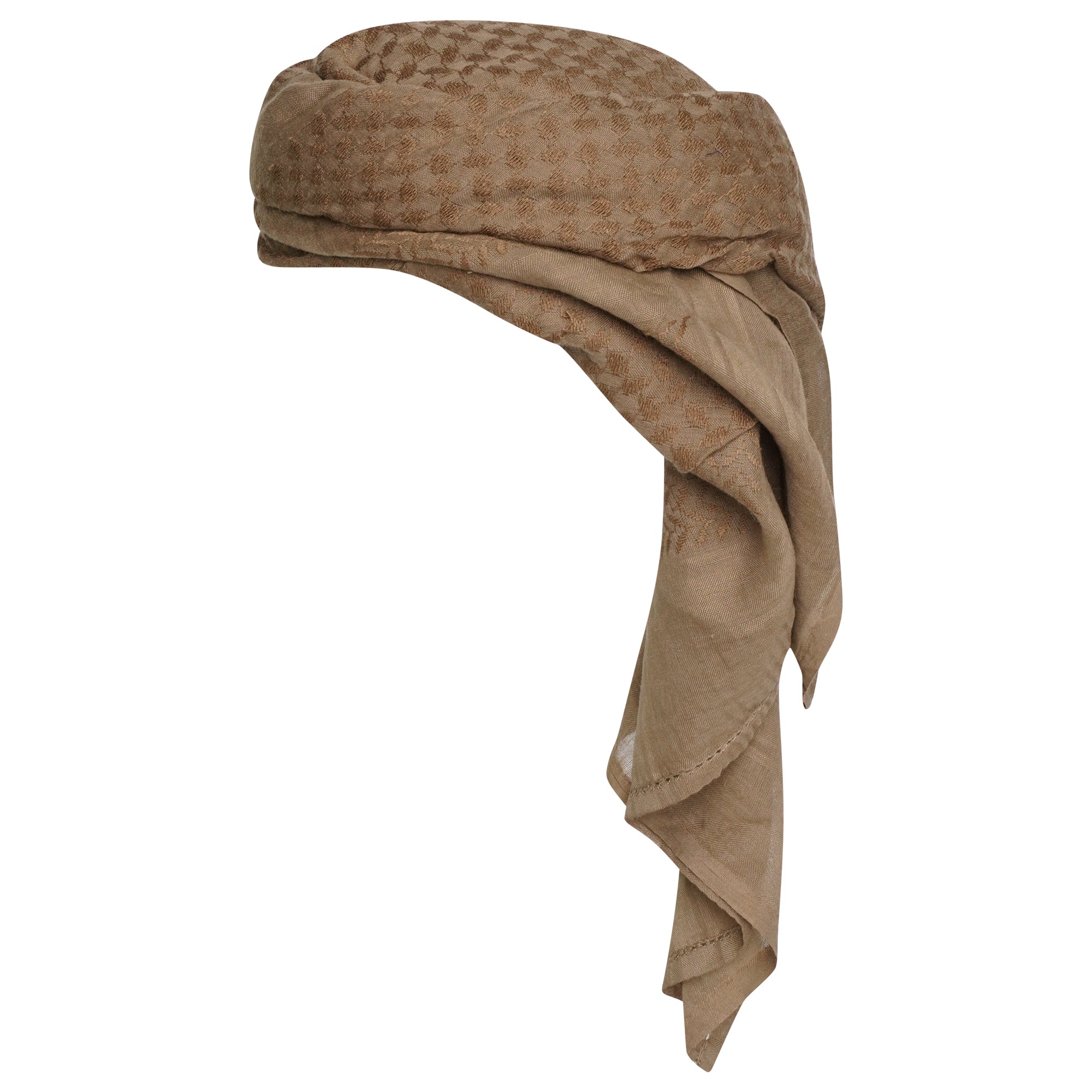 Mens Ready Made Desert Beige Arab Hat Shemagh