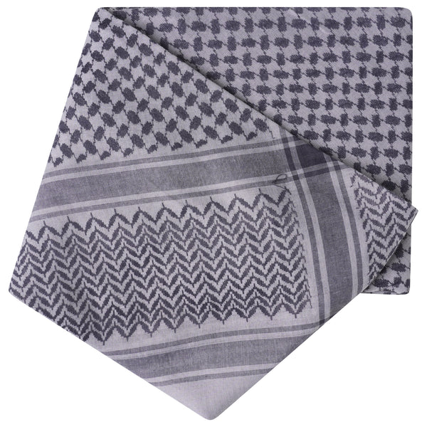 Grey & Black Arab Shemagh Headscarf