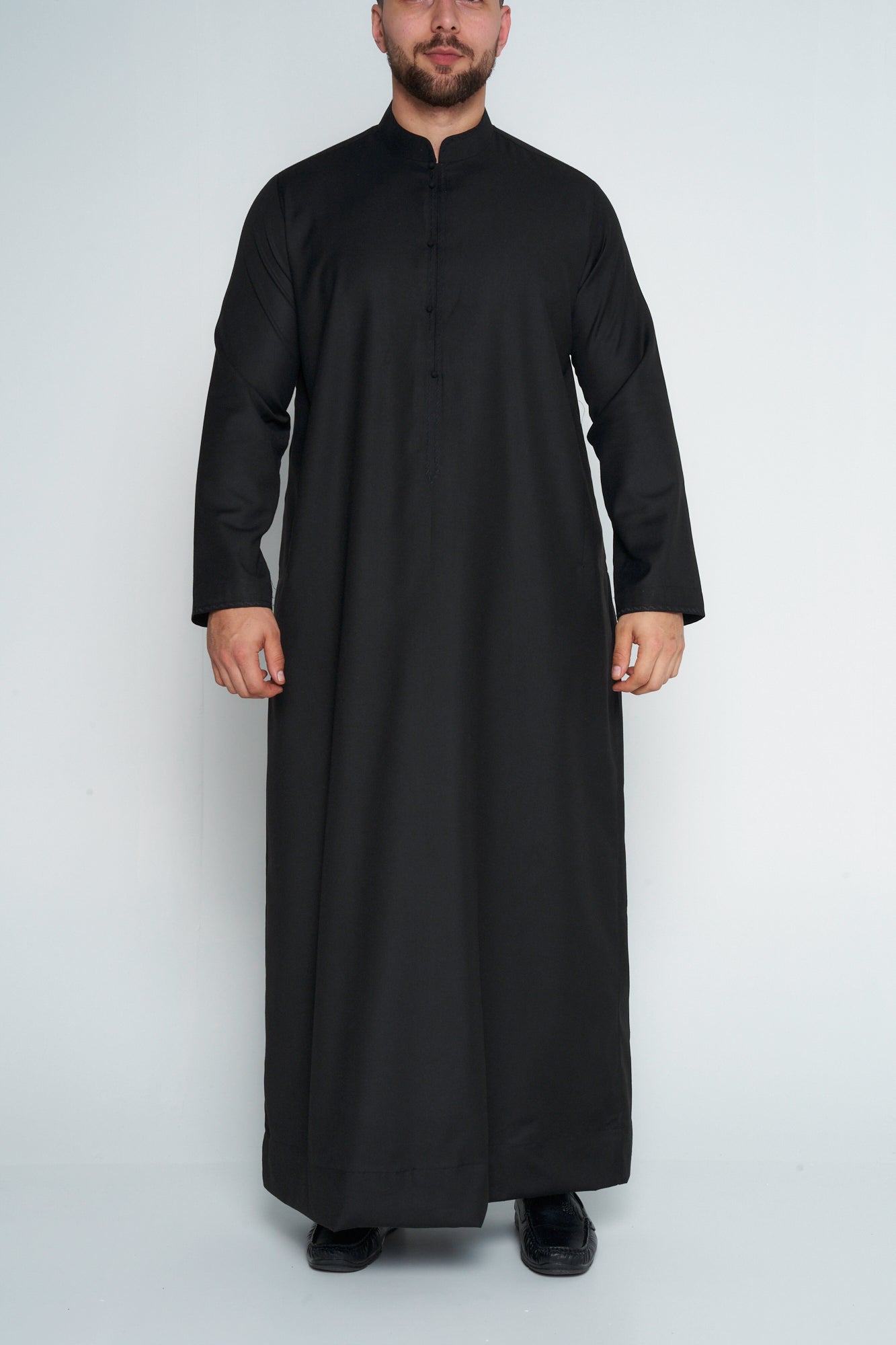 Black Cashmere Wool Bahraini Thobe