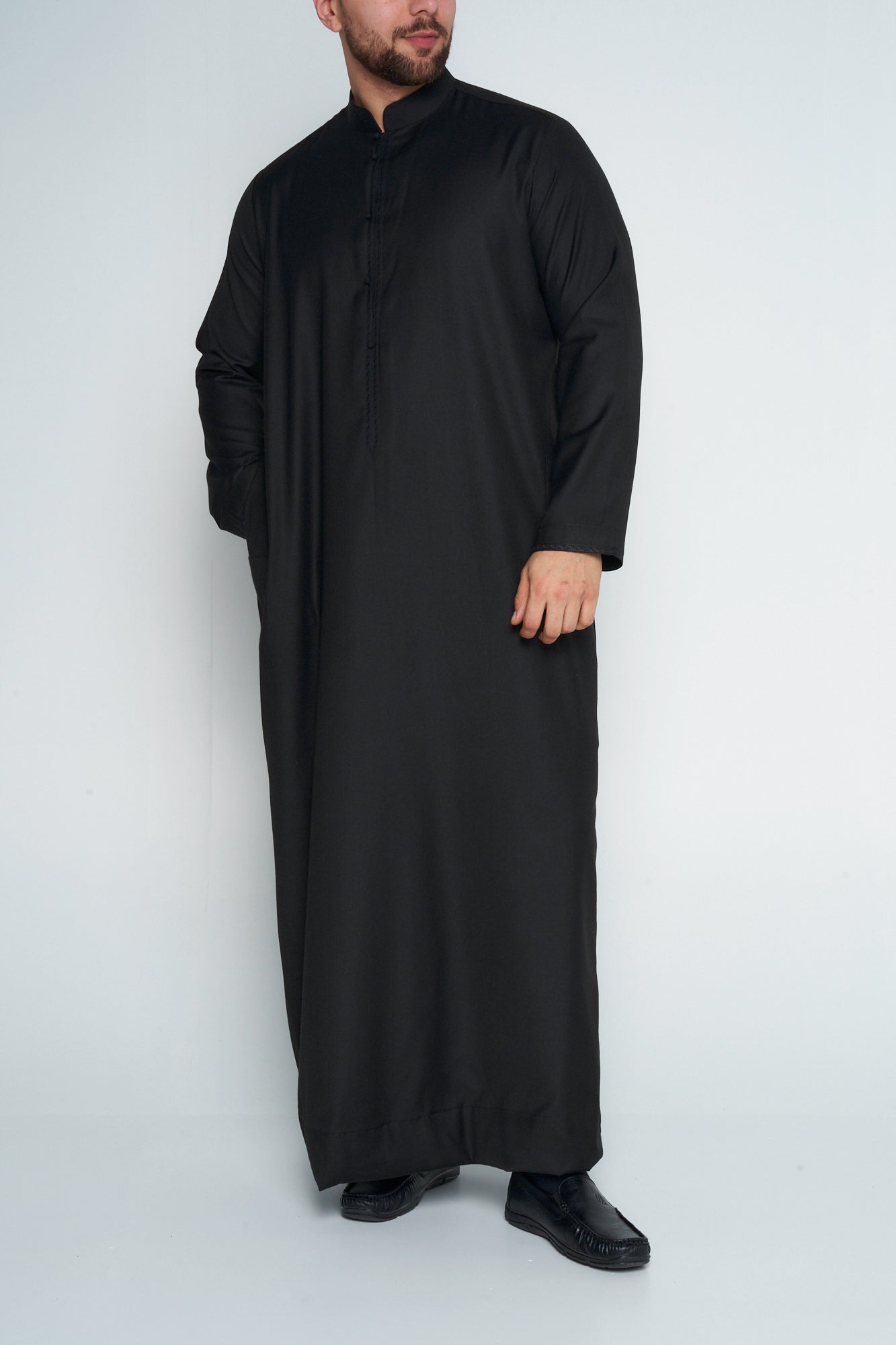 Black Cashmere Wool Bahraini Thobe