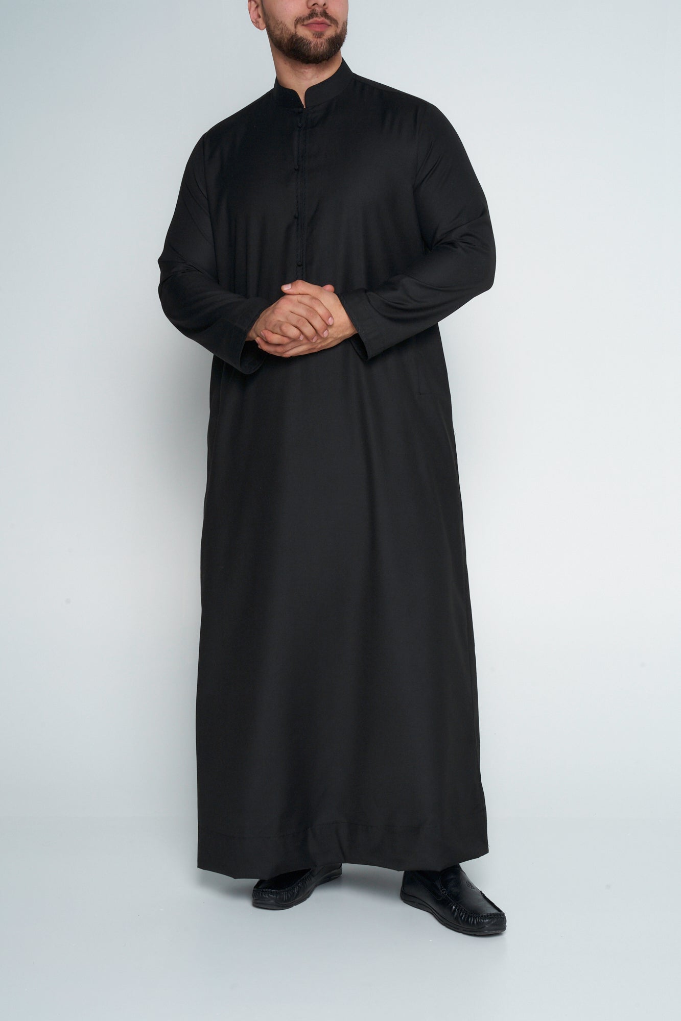 Black Cashmere Wool Bahraini Thobe