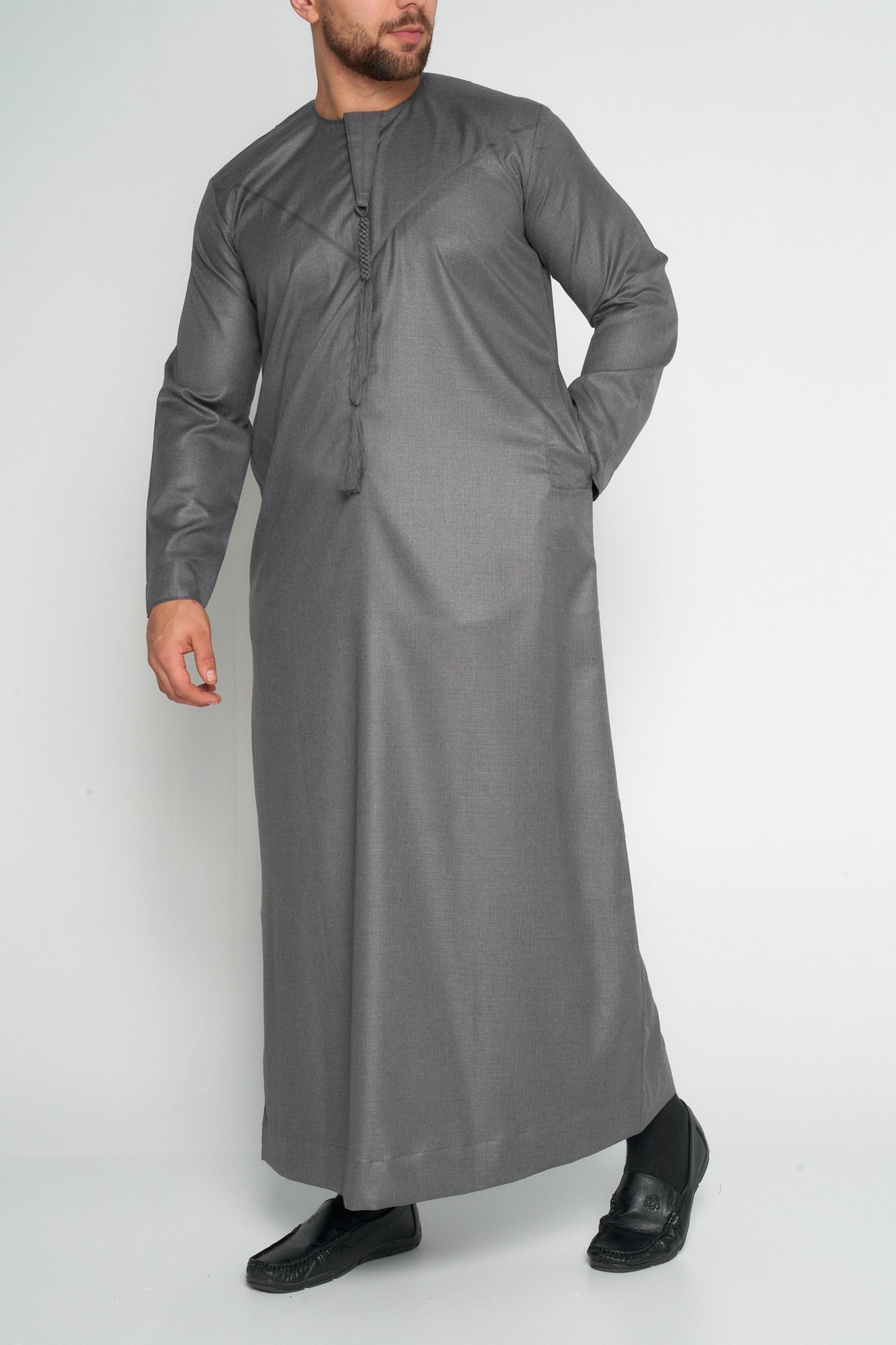 Premium Graphite Grey Emirati Thobe