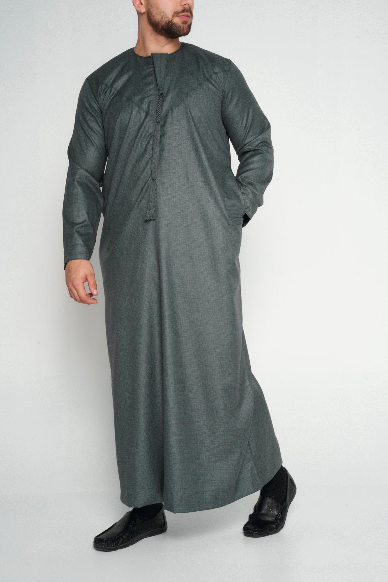 Premium Shadow Grey Emirati Thobe