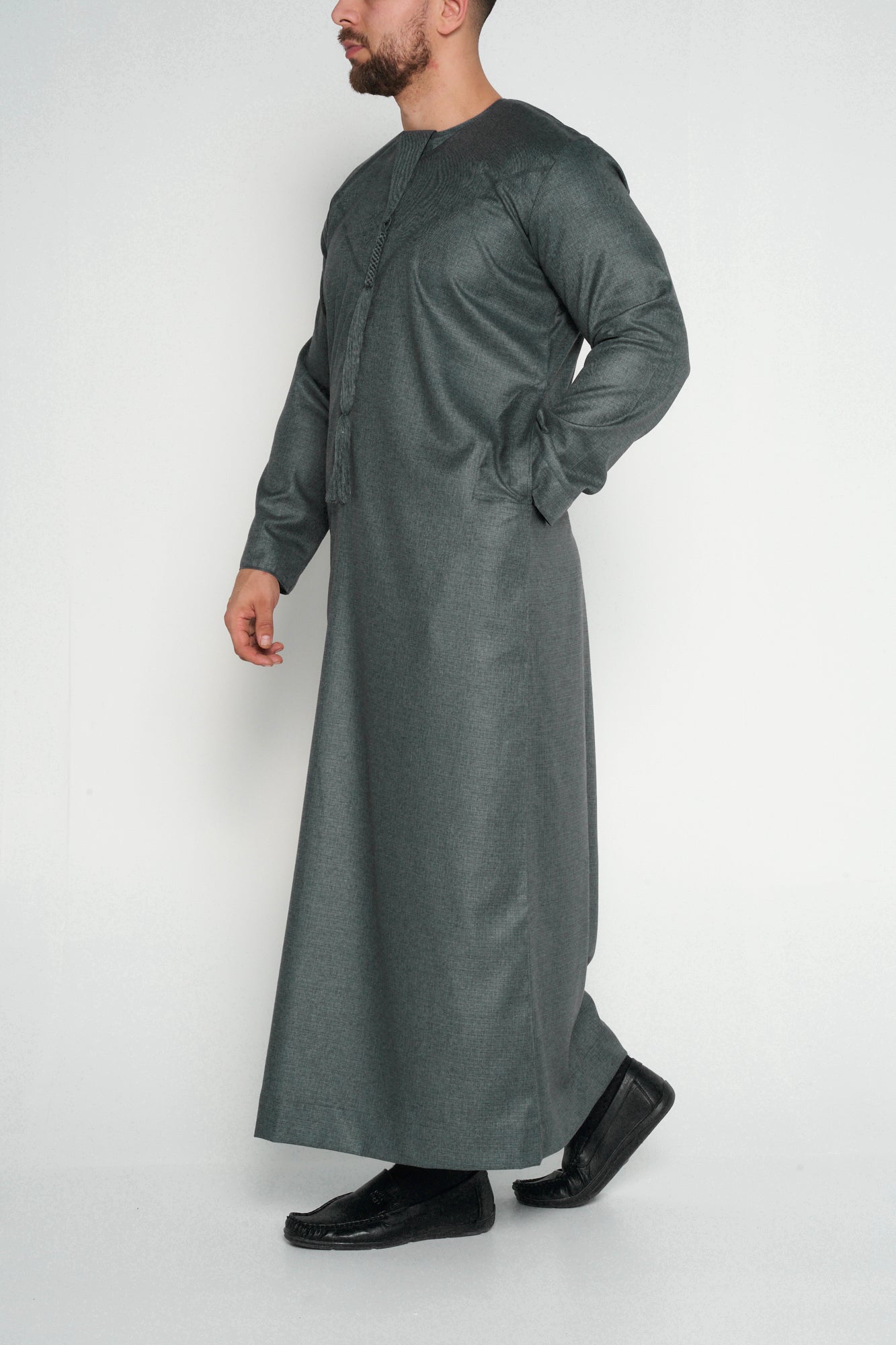 Premium Shadow Grey Emirati Thobe