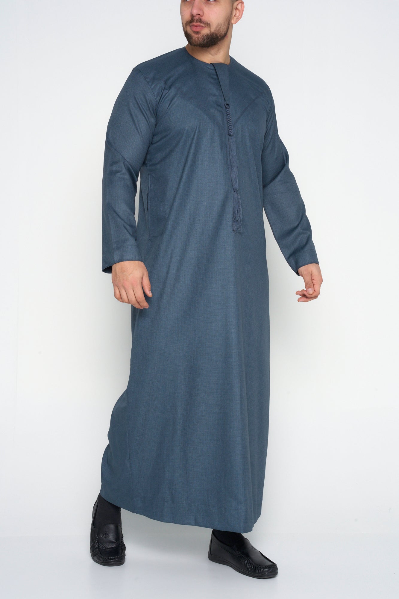 Premium Teal Grey Emirati Thobe