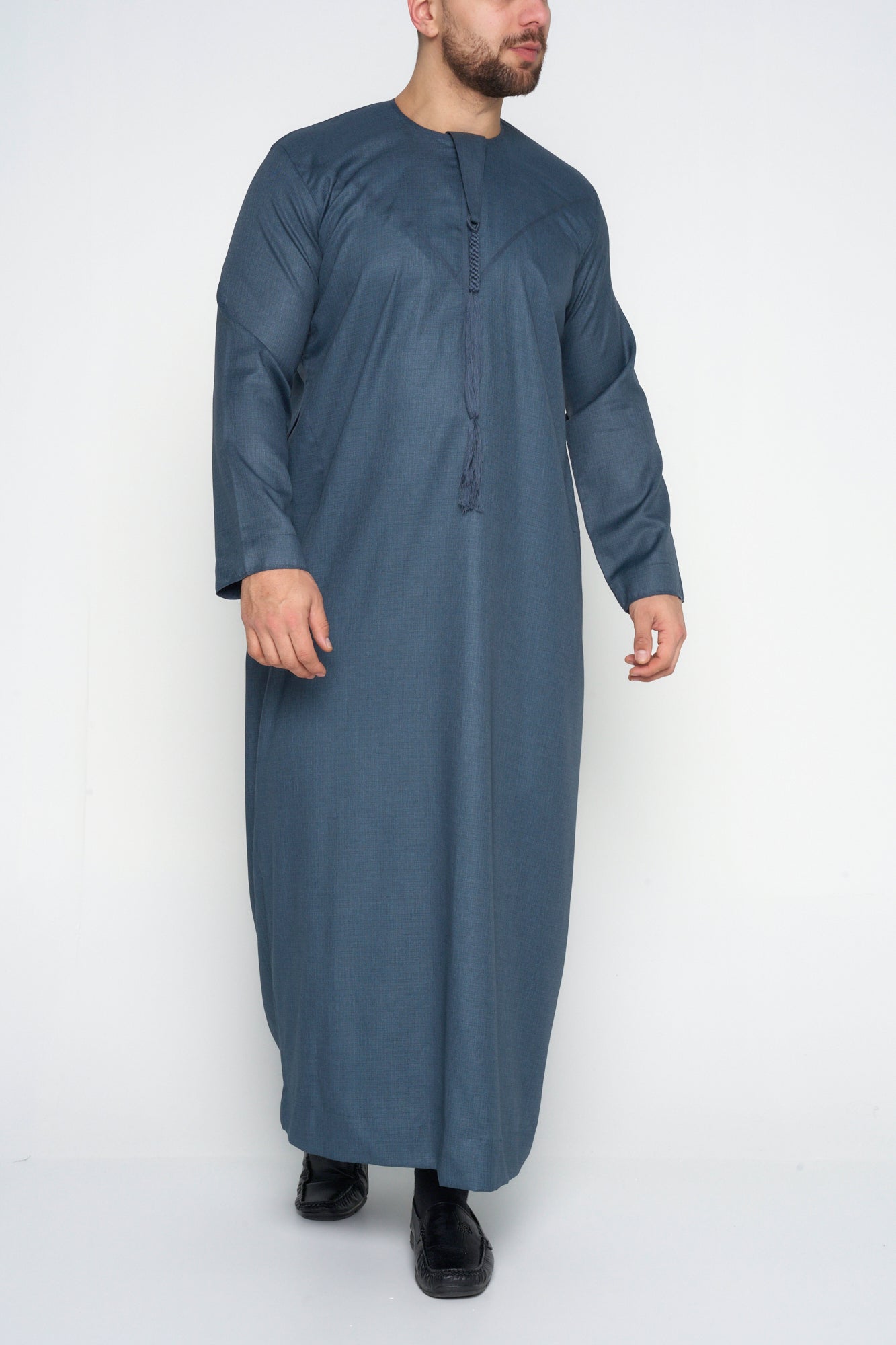 Premium Teal Grey Emirati Thobe