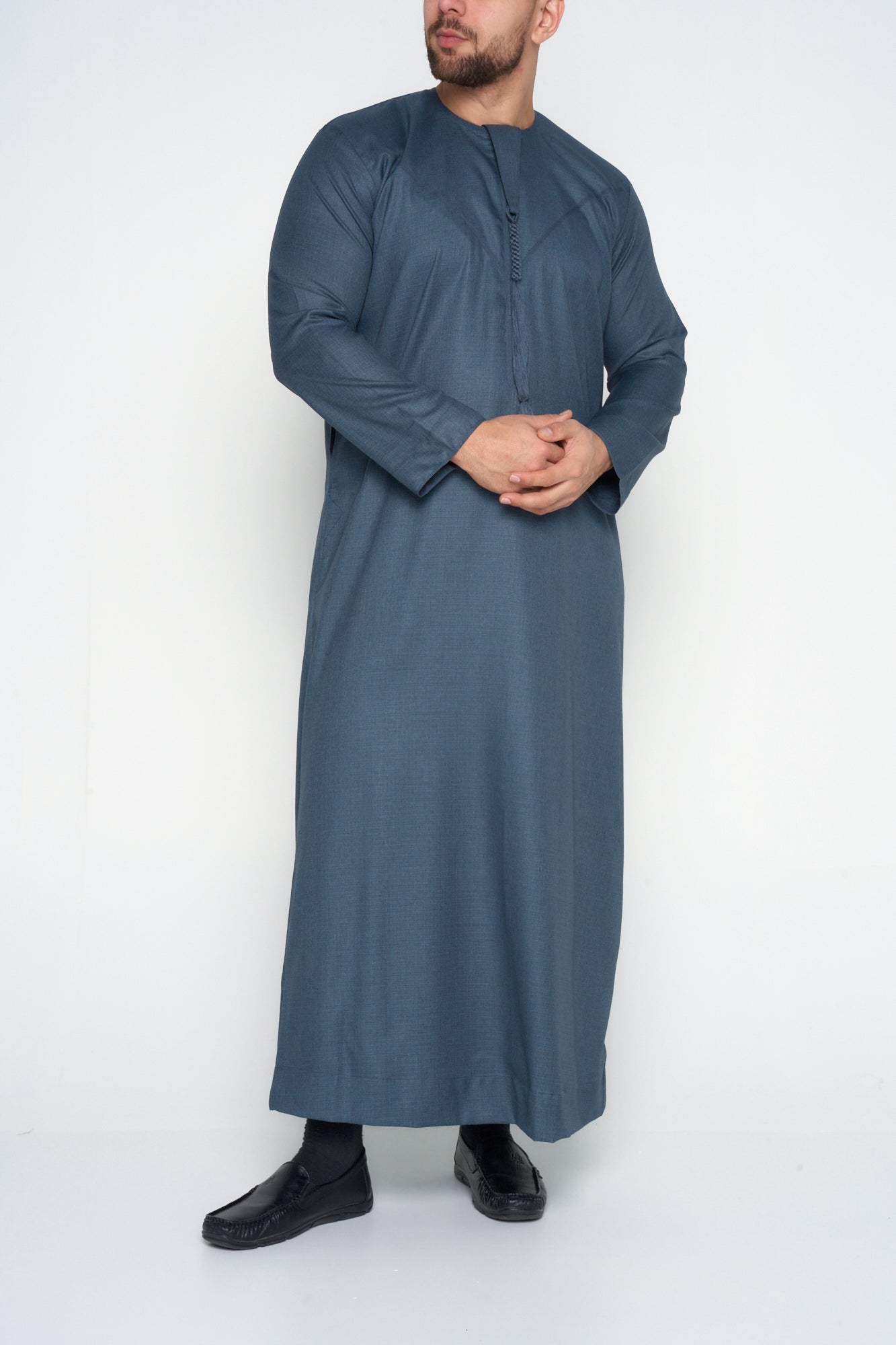 Premium Teal Grey Emirati Thobe