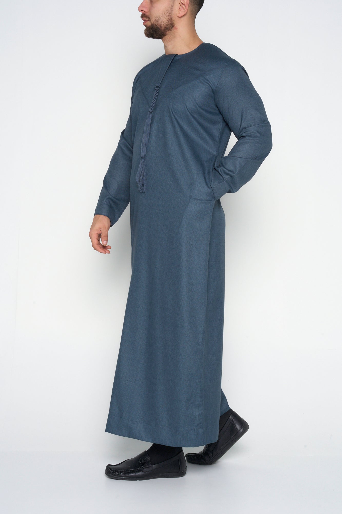 Premium Teal Grey Emirati Thobe