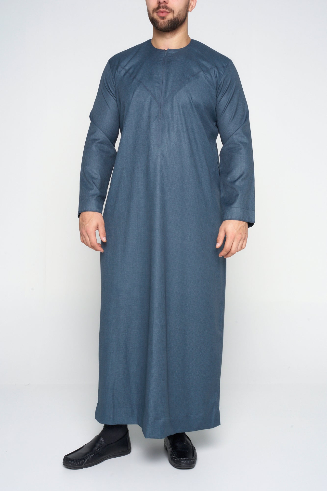 Premium Teal Grey Emirati Thobe